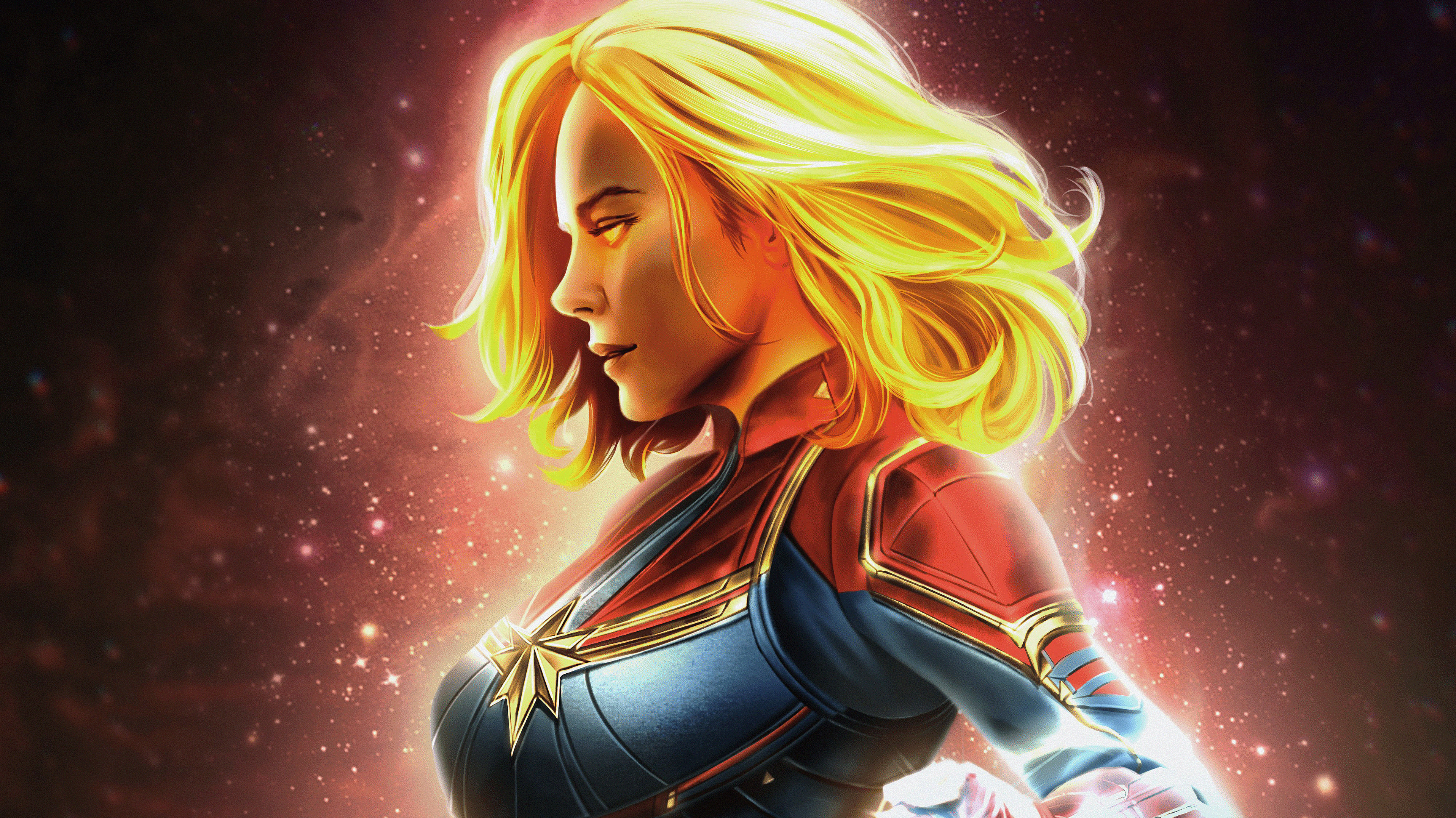 Captain Marvel 4K Art Wallpapers