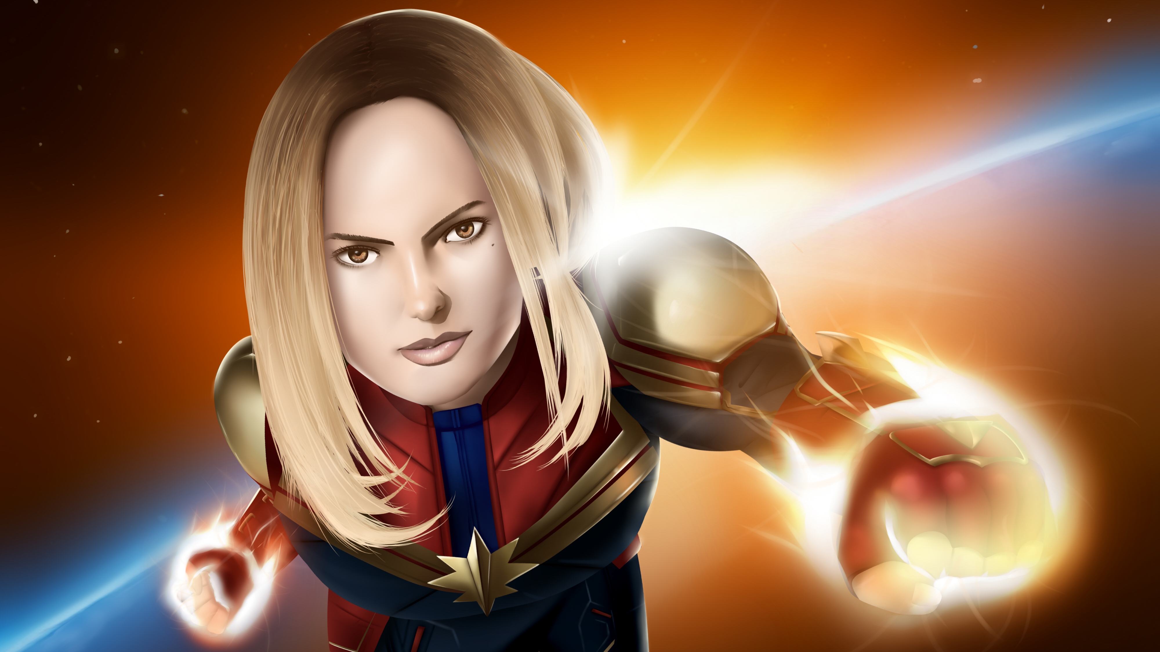 Captain Marvel 4K Art Wallpapers