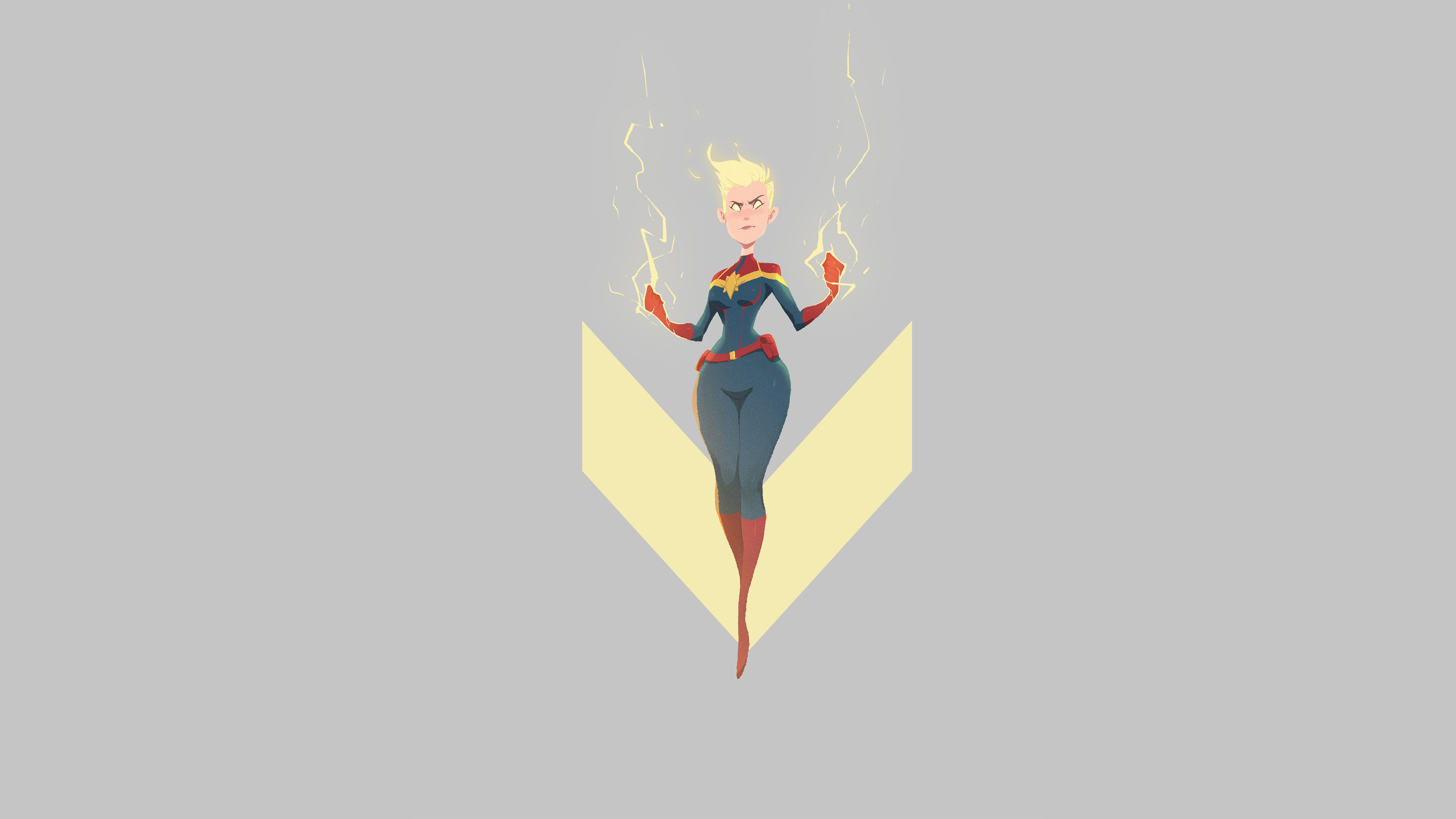 Captain Marvel Minimal 4K Wallpapers