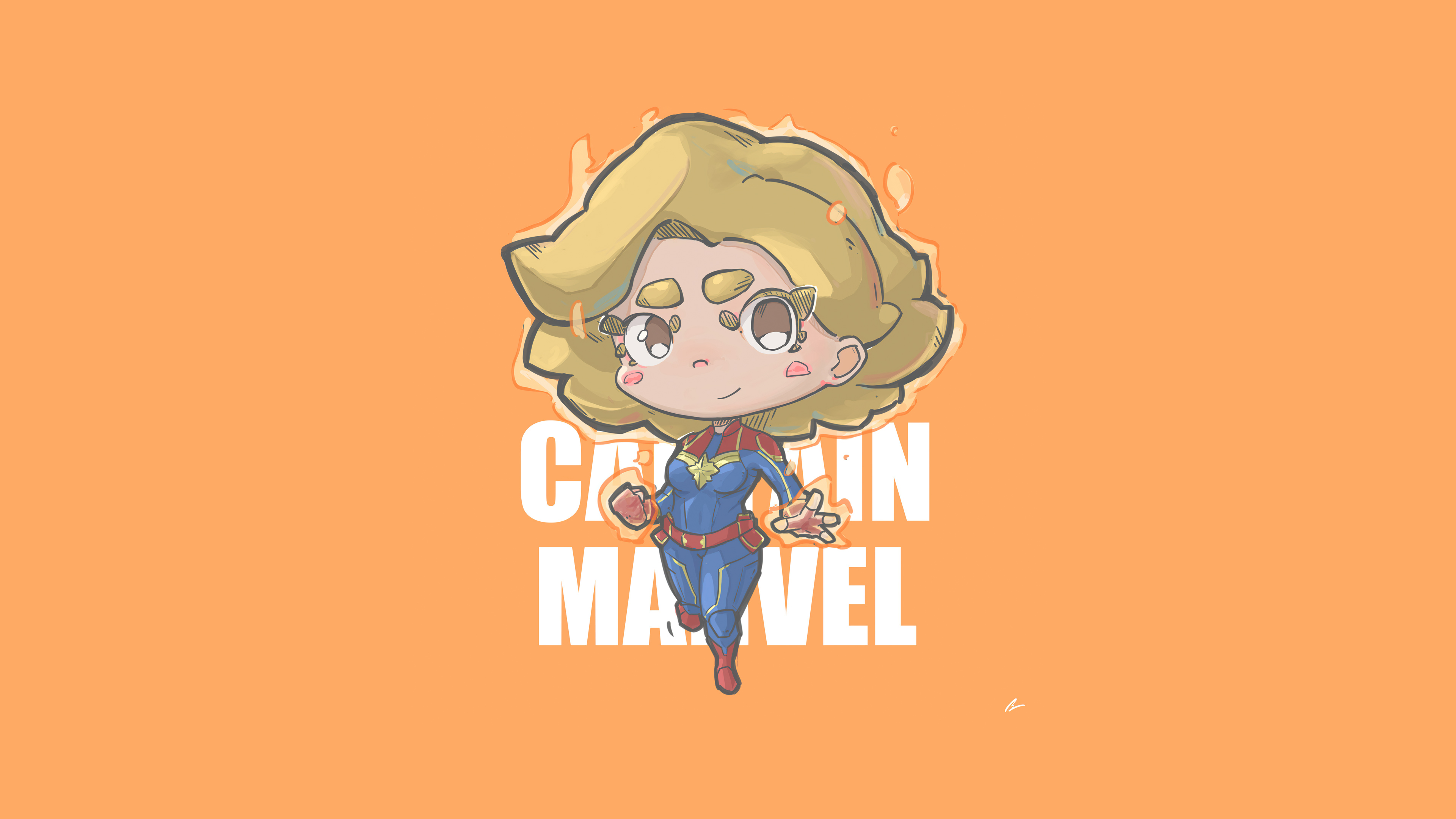 Captain Marvel Minimalist Artwork Wallpapers