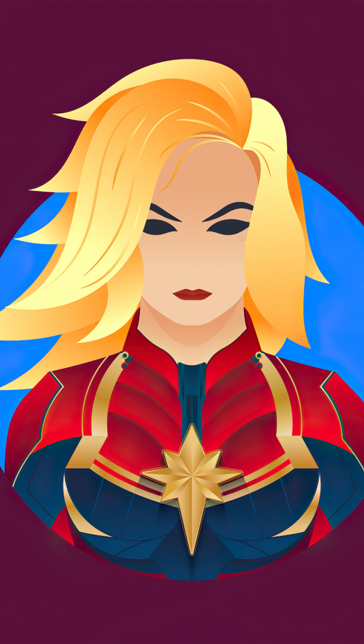 Captain Marvel Minimalist Artwork Wallpapers