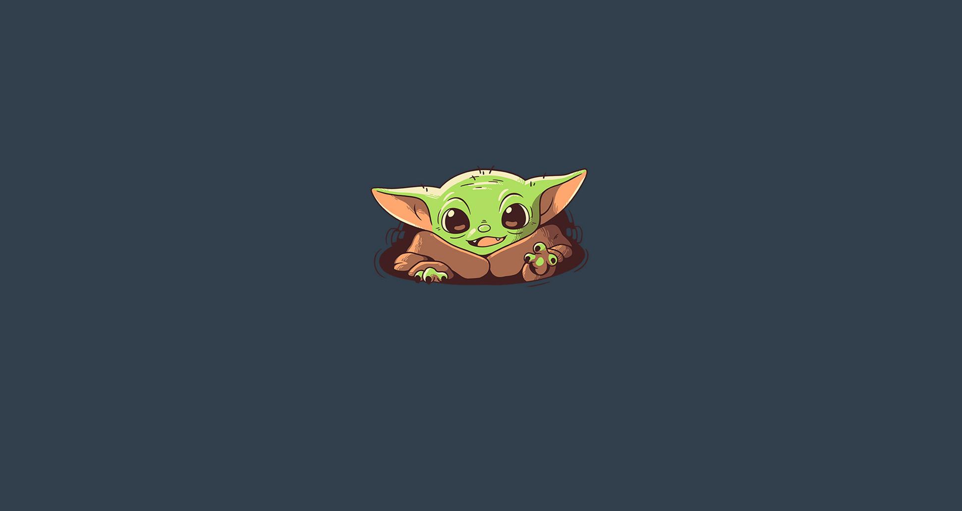 Cool Baby Yoda Minimalist Wallpapers