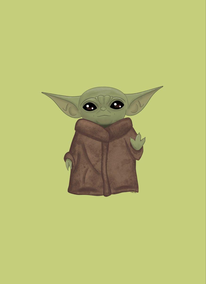 Cool Baby Yoda Minimalist Wallpapers