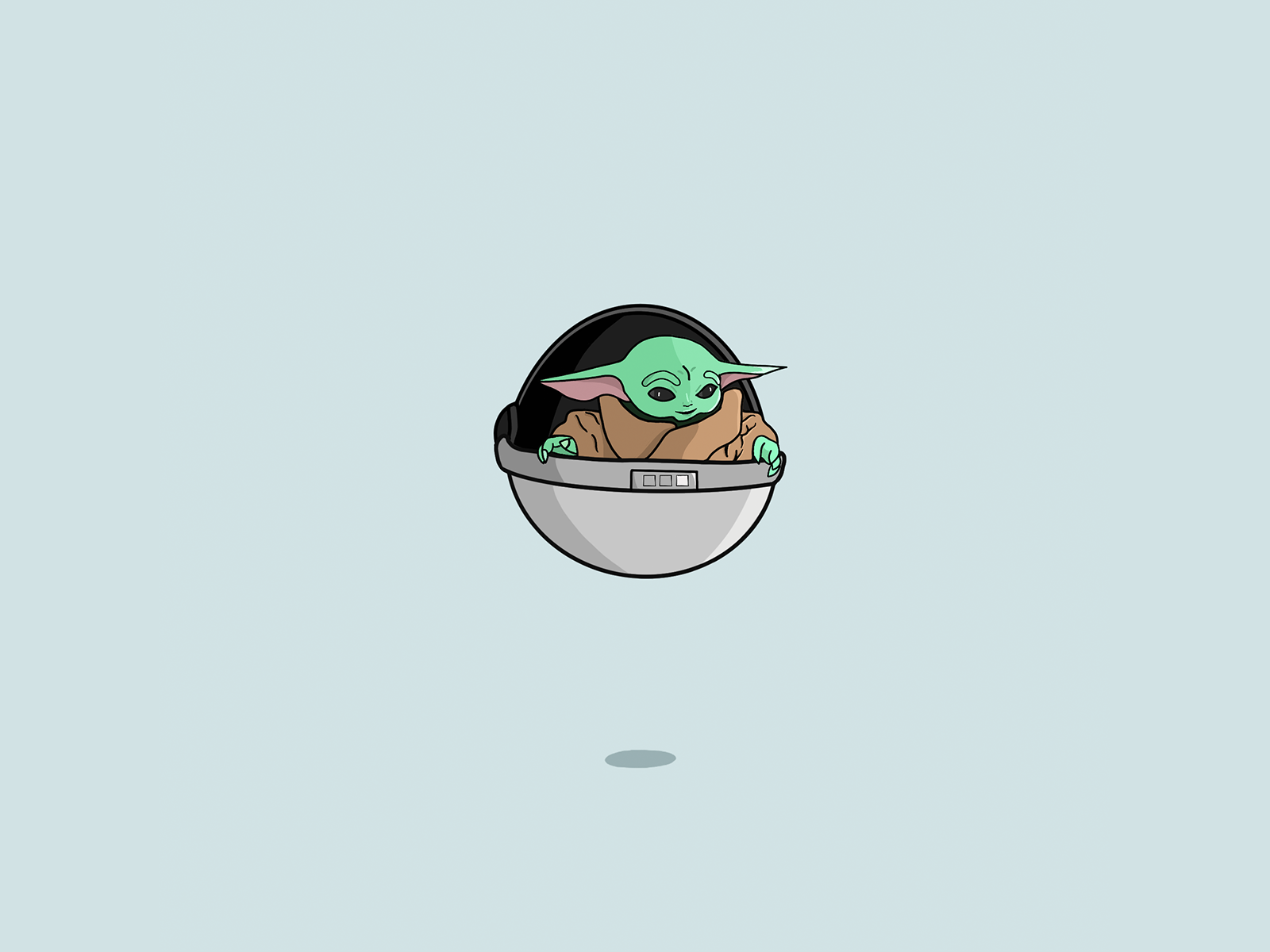 Cool Baby Yoda Minimalist Wallpapers