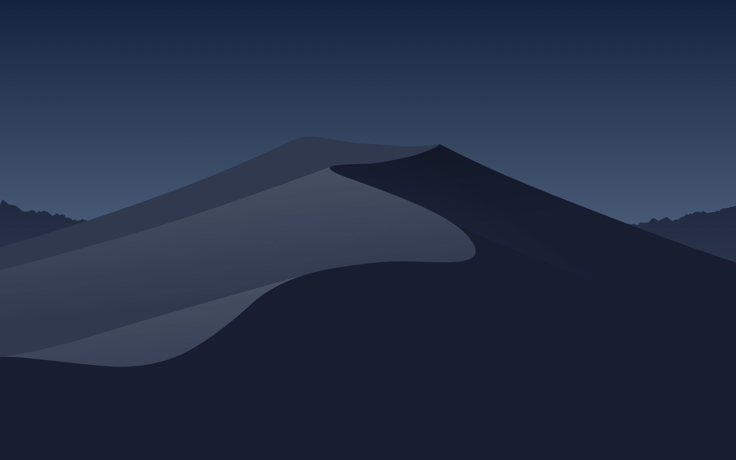 Dark Minimal Mountains At Night Wallpapers