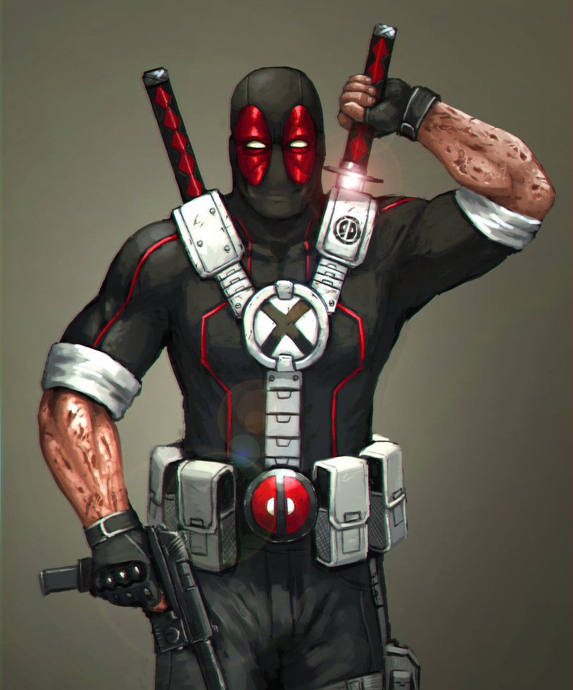 Deadpool With Guns Up Wallpapers