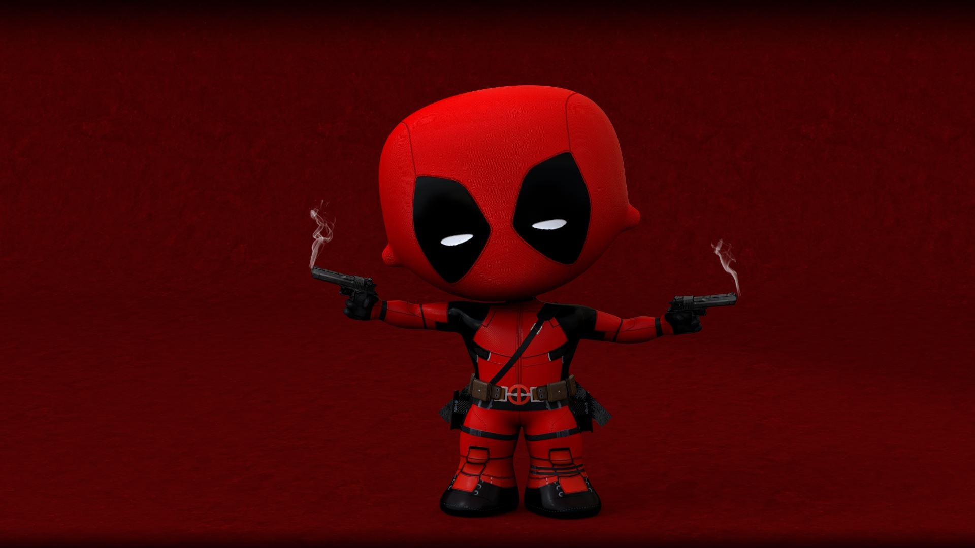 Deadpool With Guns Up Wallpapers