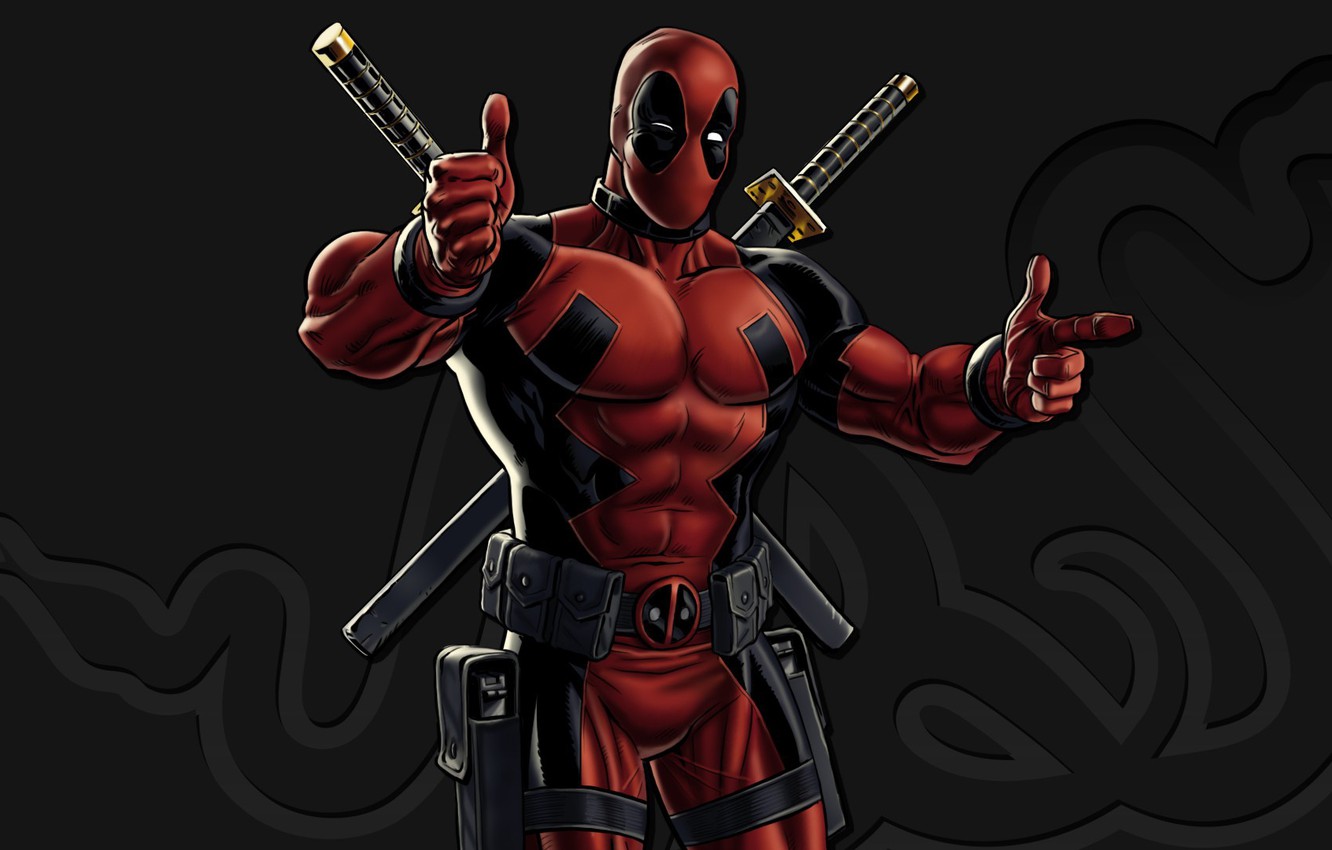Deadpool With Guns Up Wallpapers