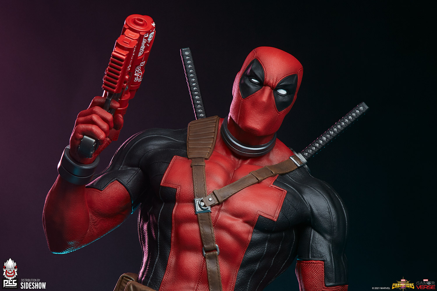 Deadpool With Guns Up Wallpapers