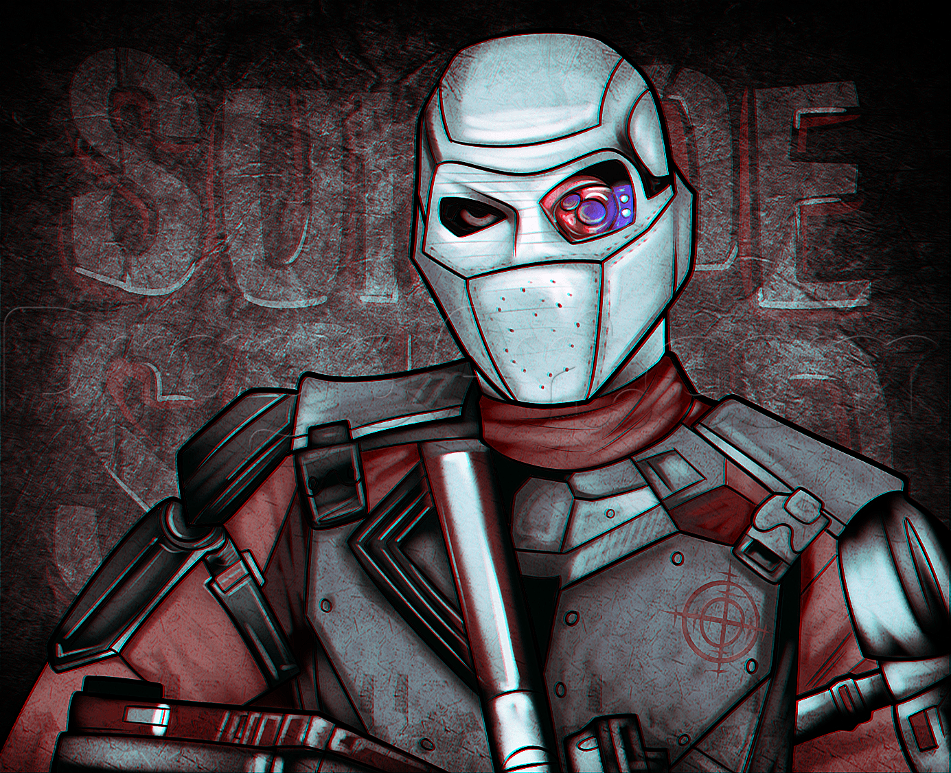 Deadshot Face Minimal Wallpapers