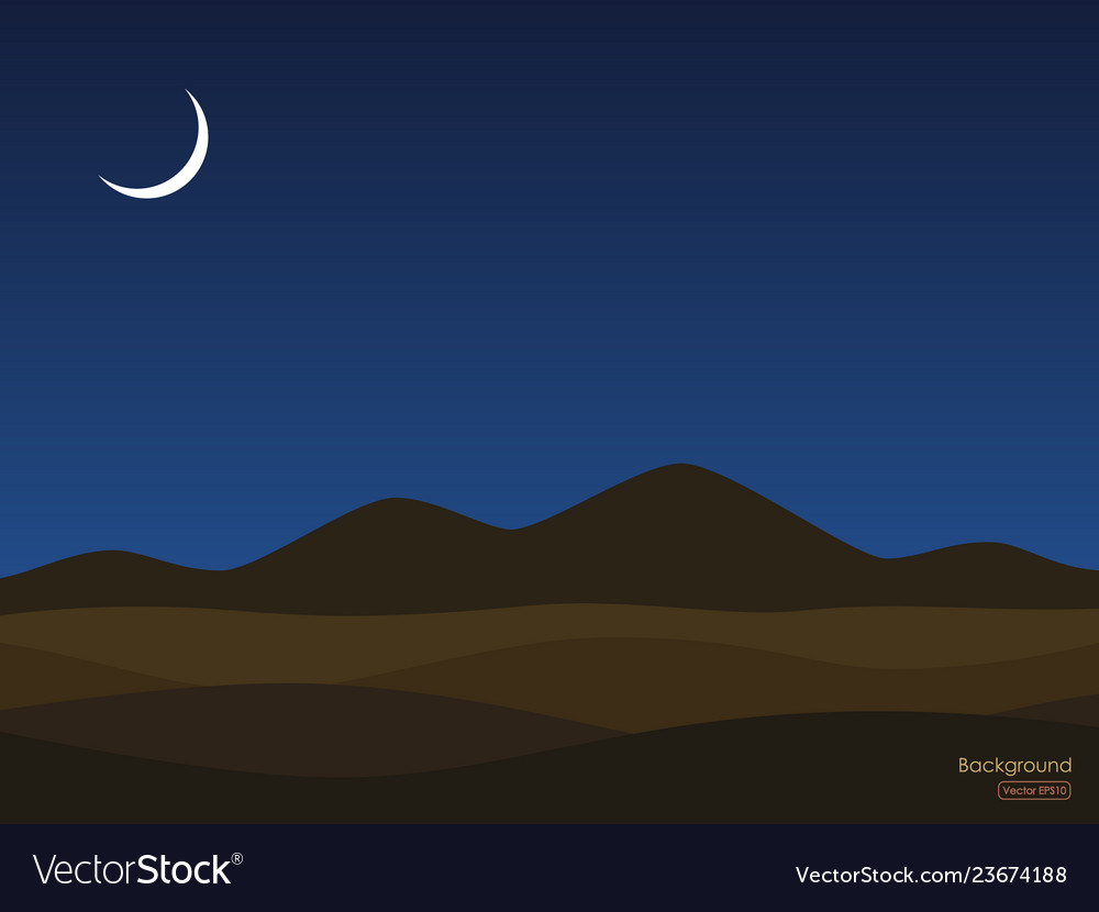 Desert Night Illustration Wallpapers