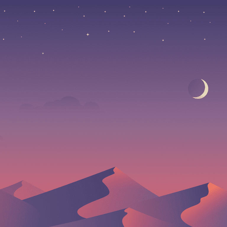 Desert Nights Moon 5K Minimalism Wallpapers