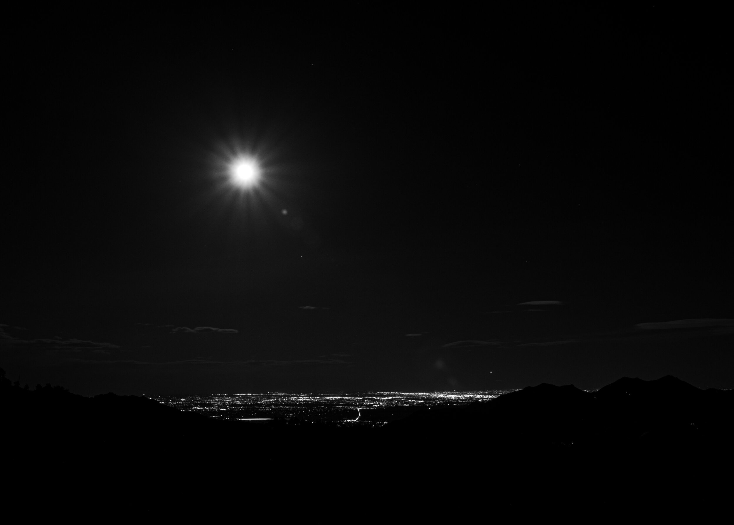 Desert Nights Moon 5K Minimalism Wallpapers