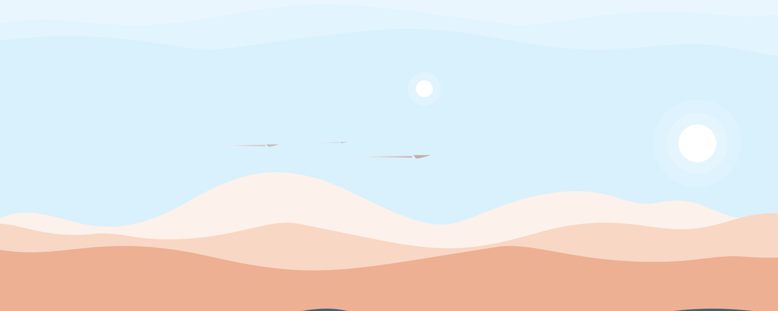 Desert Sun Day Minimalism Wallpapers