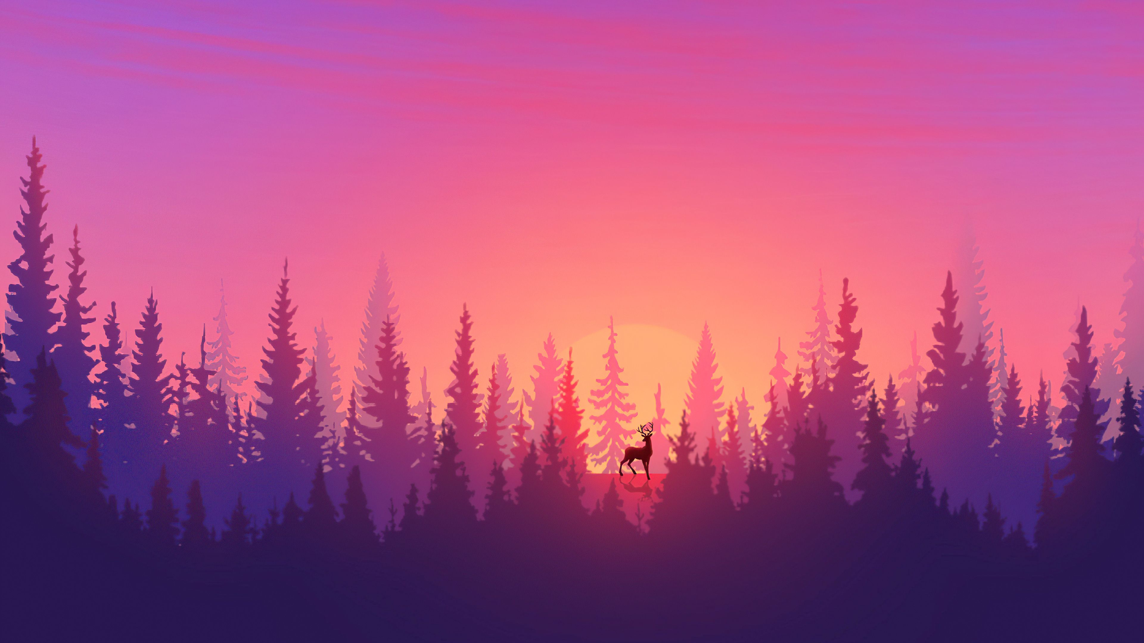 Eagle Mountain Sunset Minimalist Wallpapers