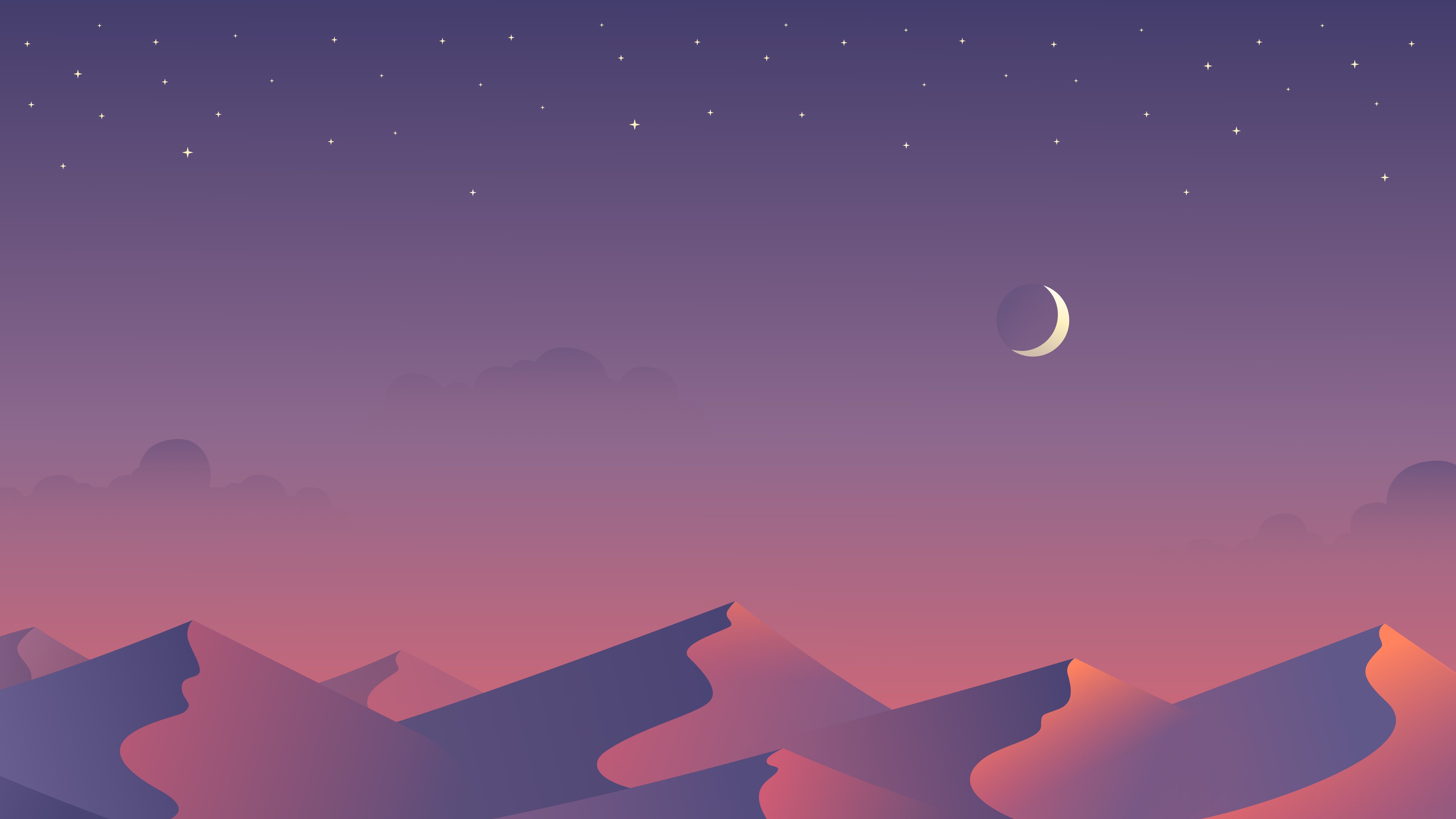 Earth &Amp; Moon Artistic Minimal Wallpapers