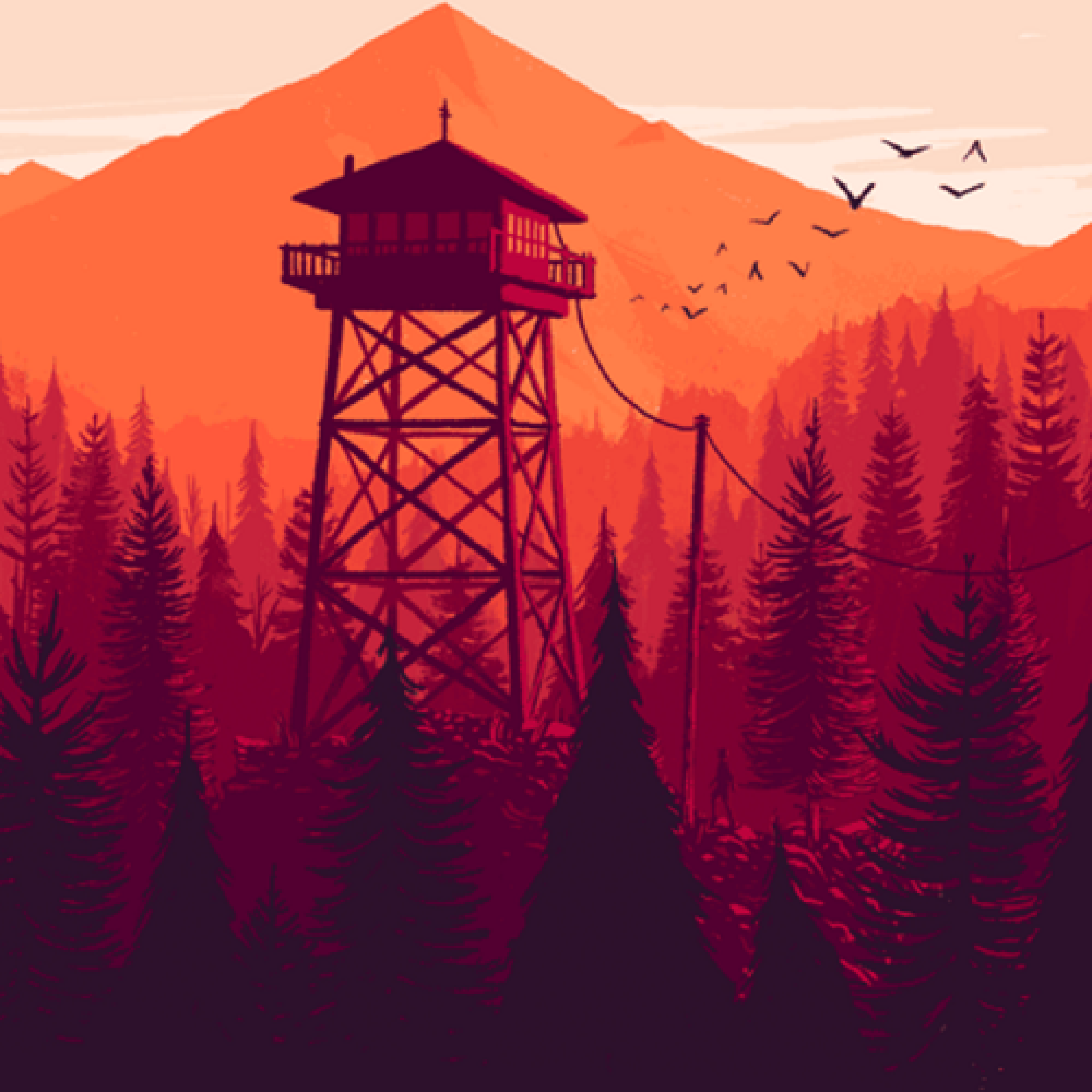 Firewatch Sunrise Minimal Wallpapers