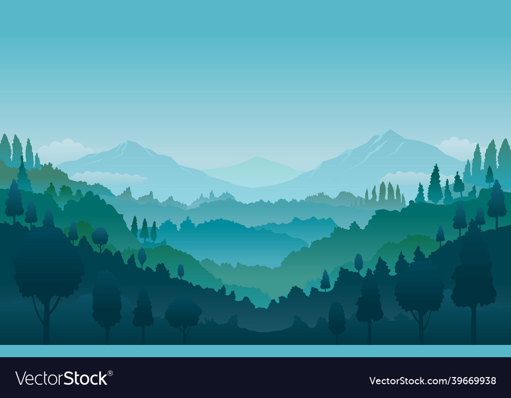 Forest Minimal Mountain Landscape Wallpapers