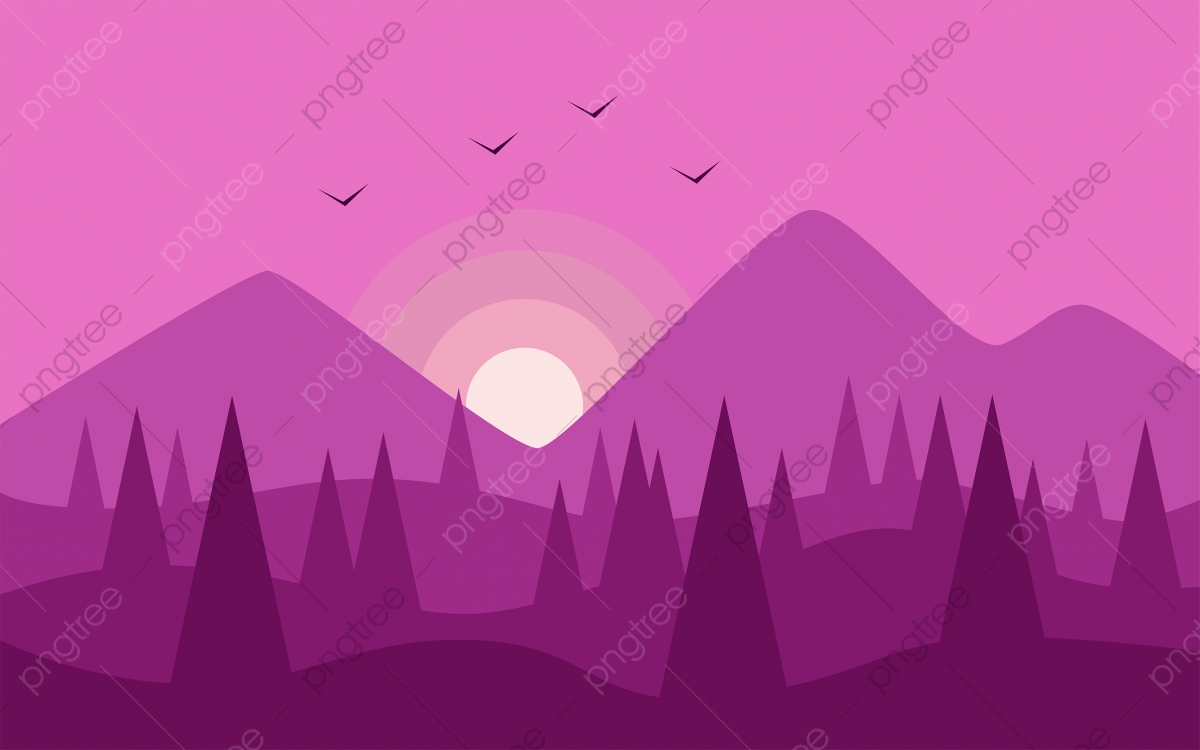 Forest Minimal Mountain Landscape Wallpapers