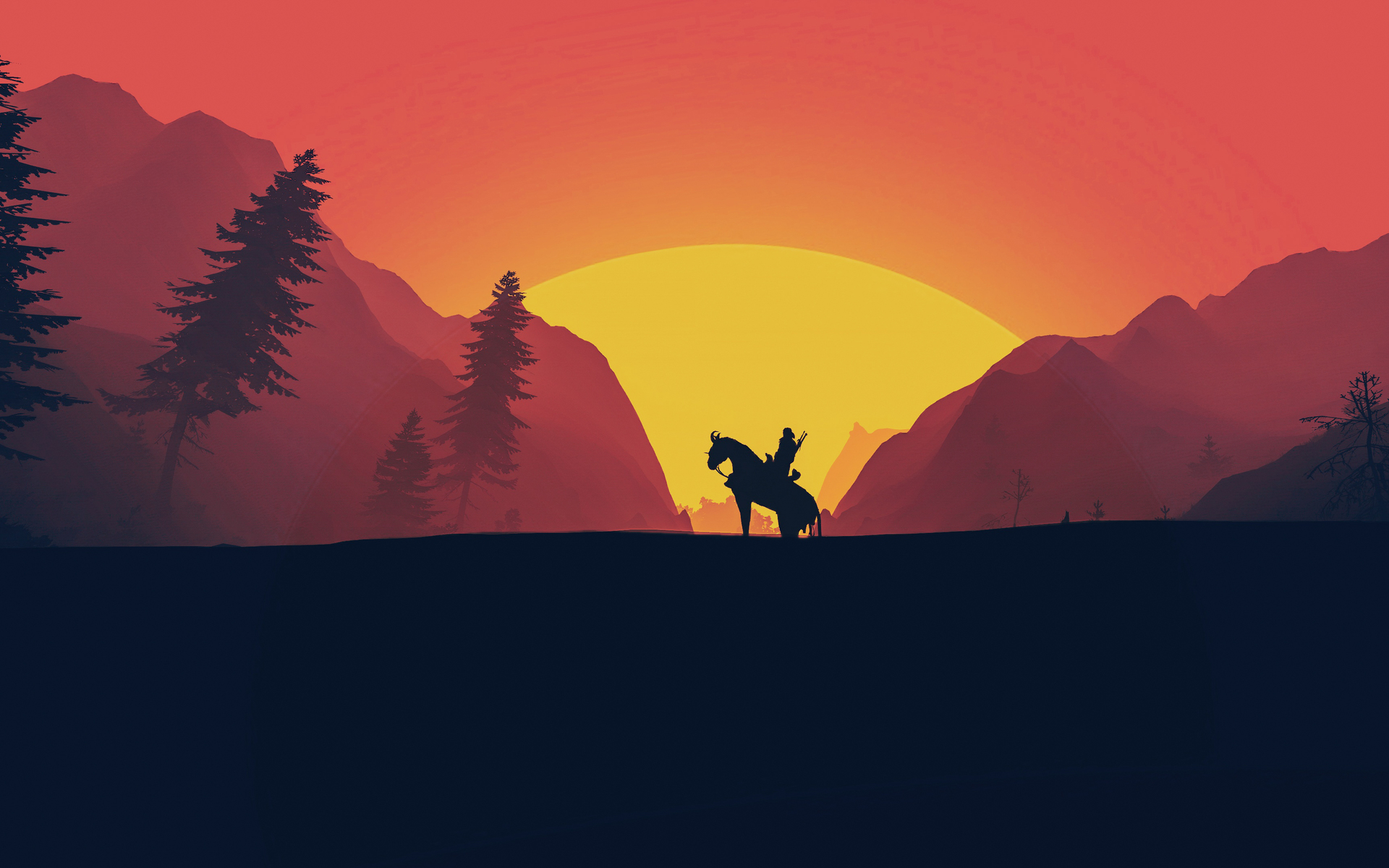 Geralt Witcher Minimal 4K Wallpapers