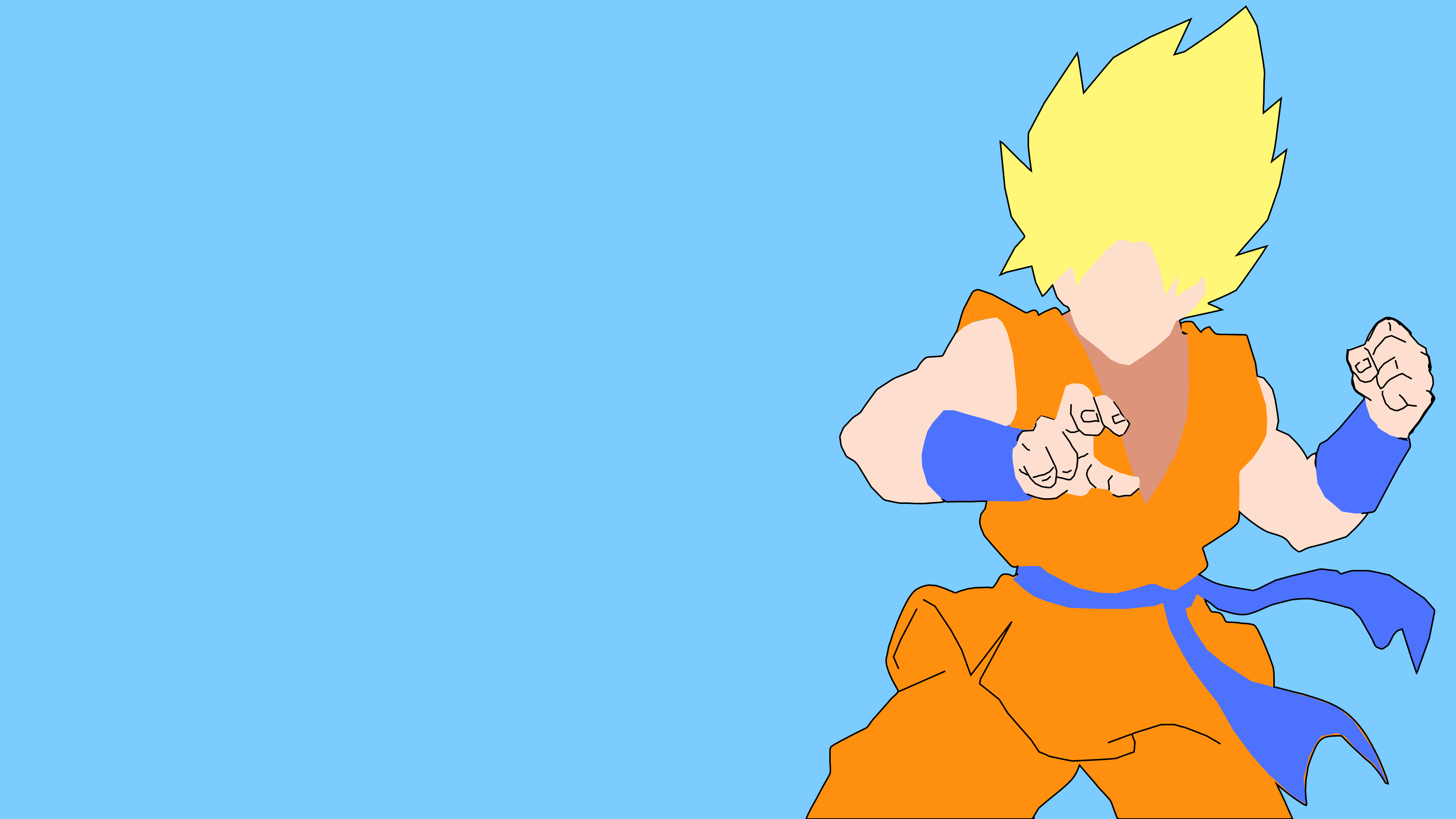 Goku 4K Minimal Wallpapers