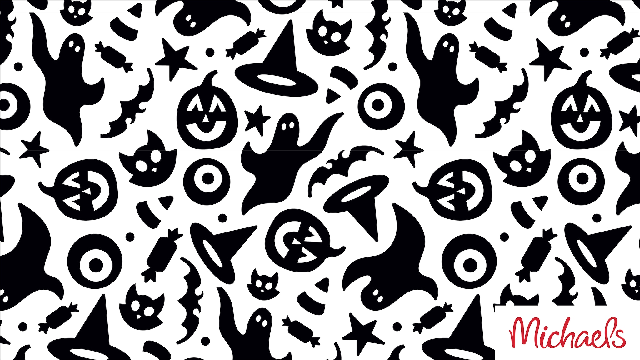 Halloween Black &Amp; White Minimalist Wallpapers