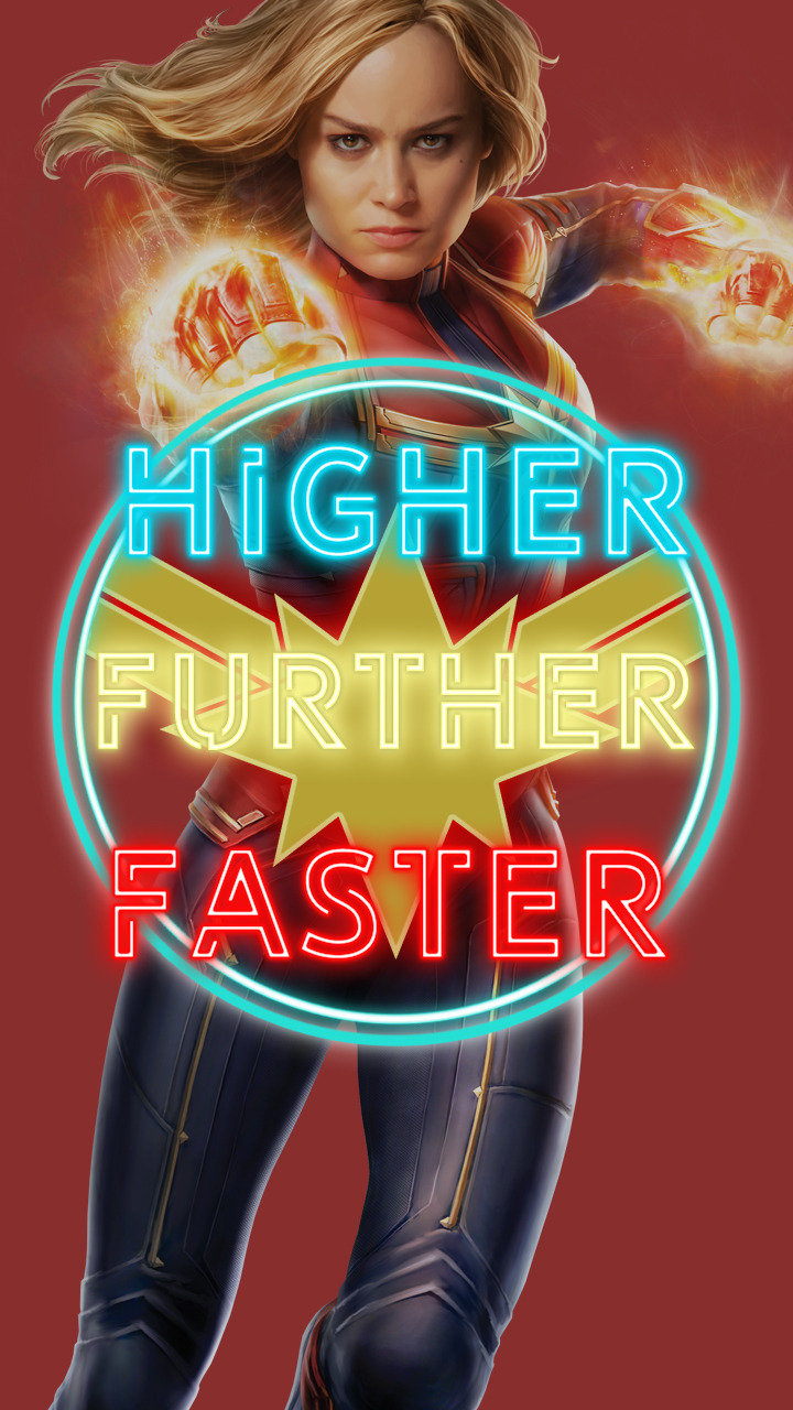 Higher Further Faster Minimal Captain Marvel Wallpapers