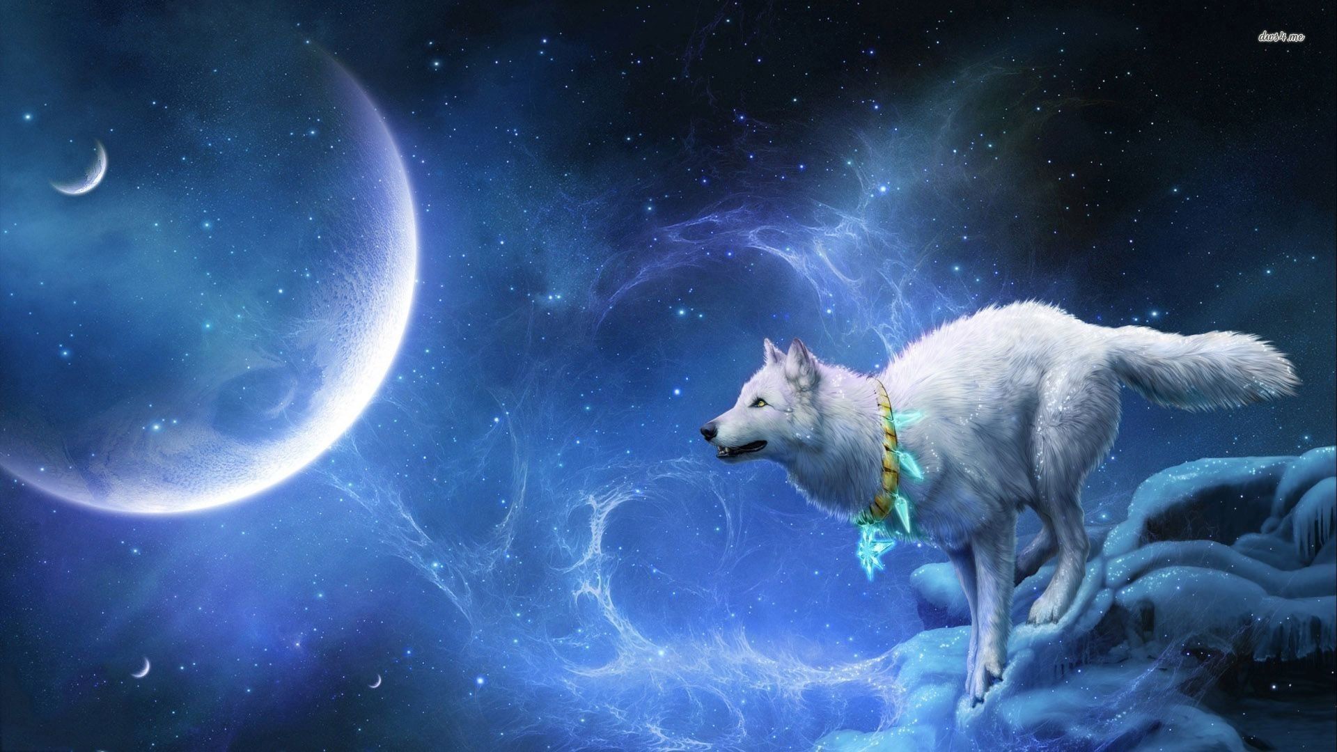 Howling Wolf Gradient Wallpapers