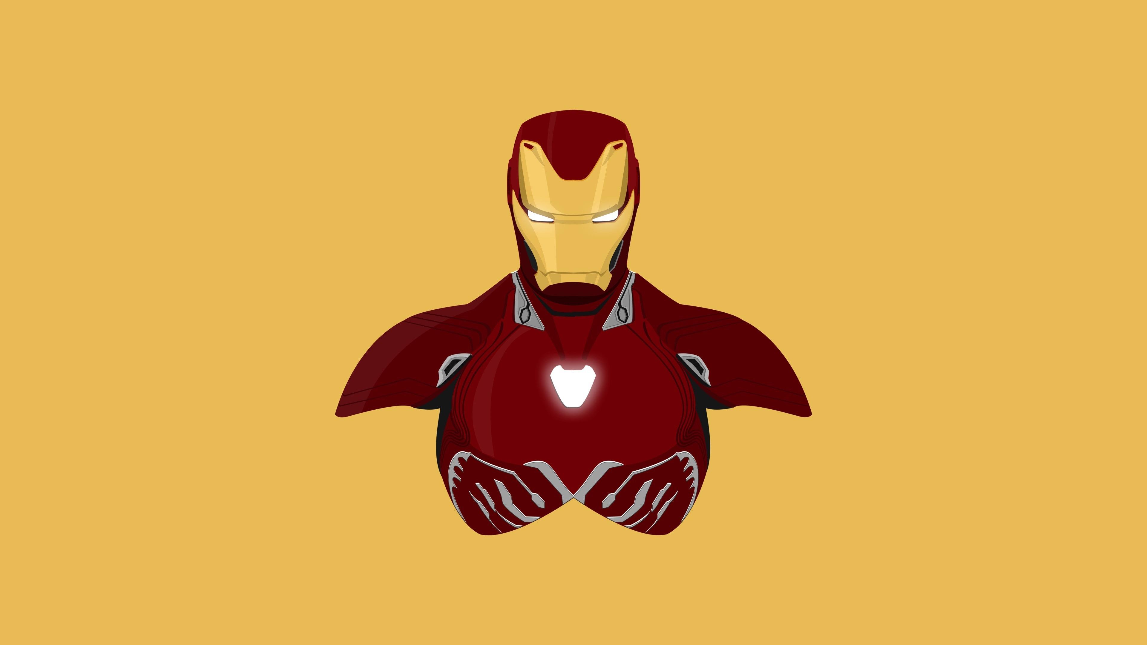 Ironman Flat Minimal Artwork Wallpapers