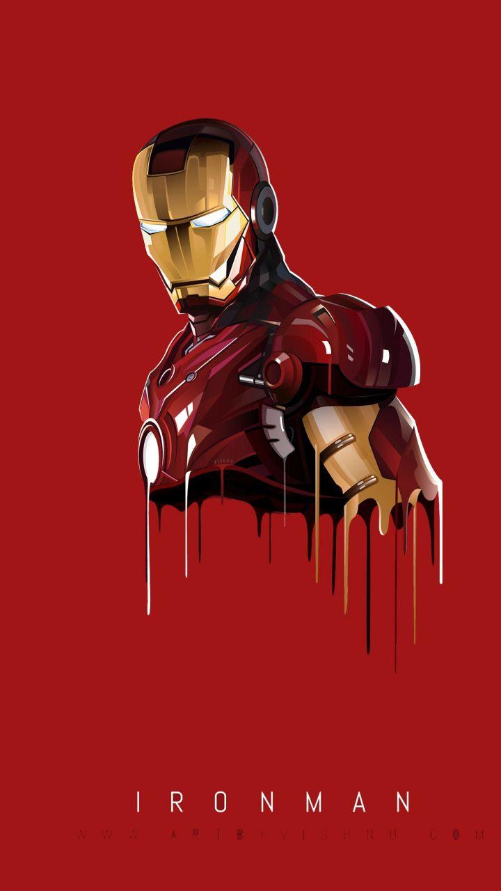 Ironman Flat Minimal Artwork Wallpapers