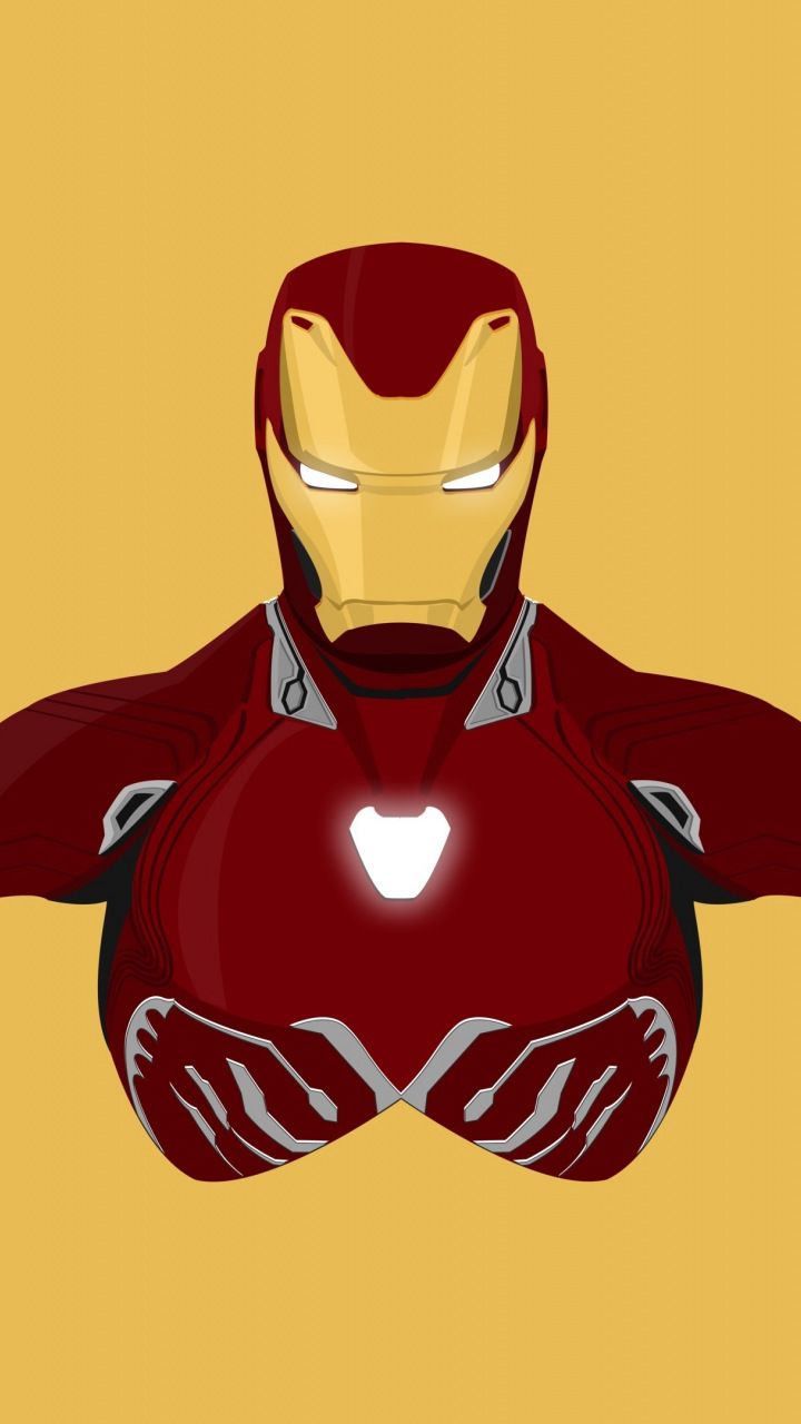 Ironman Flat Minimal Artwork Wallpapers