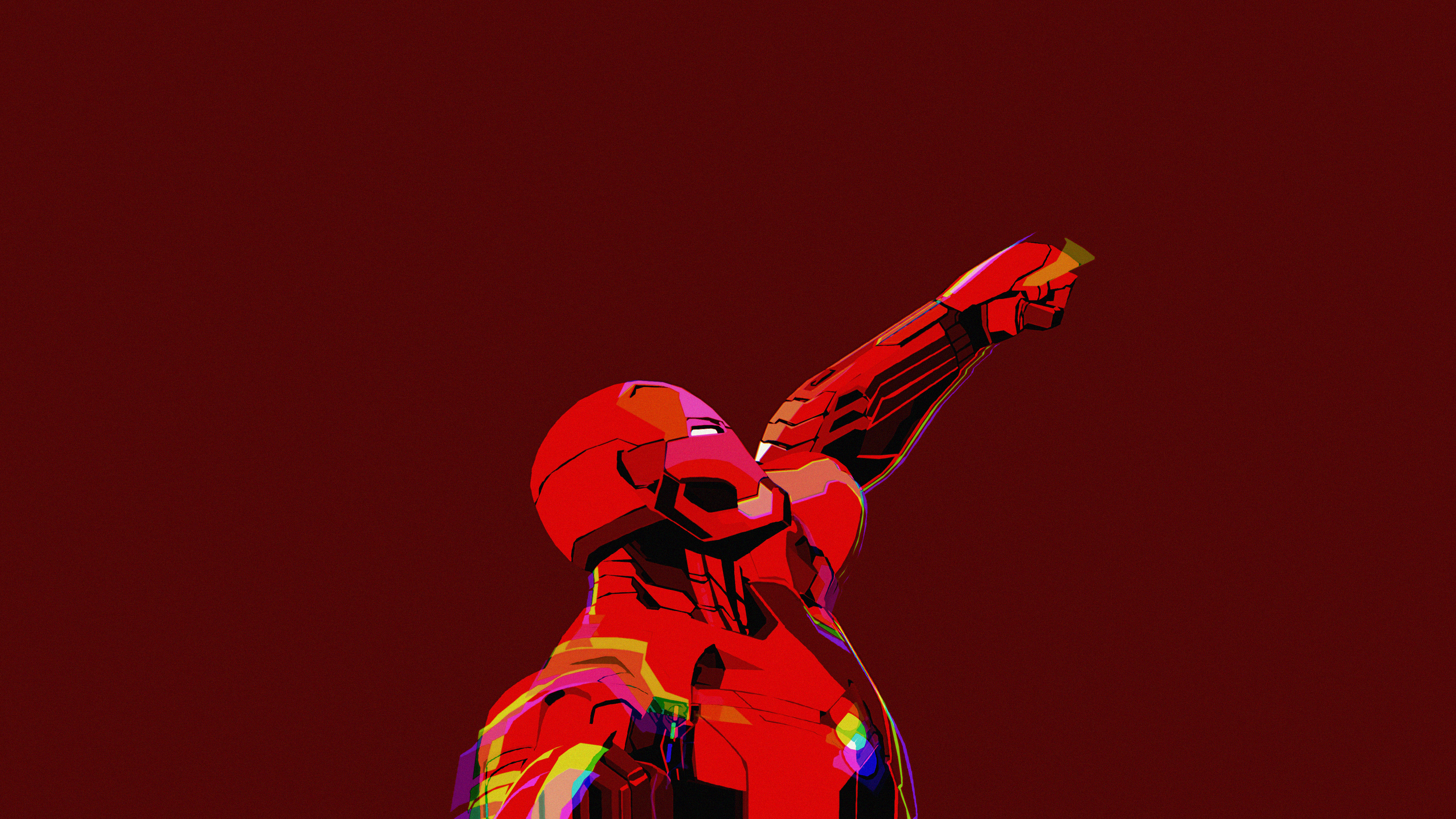 Ironman Flat Minimal Artwork Wallpapers