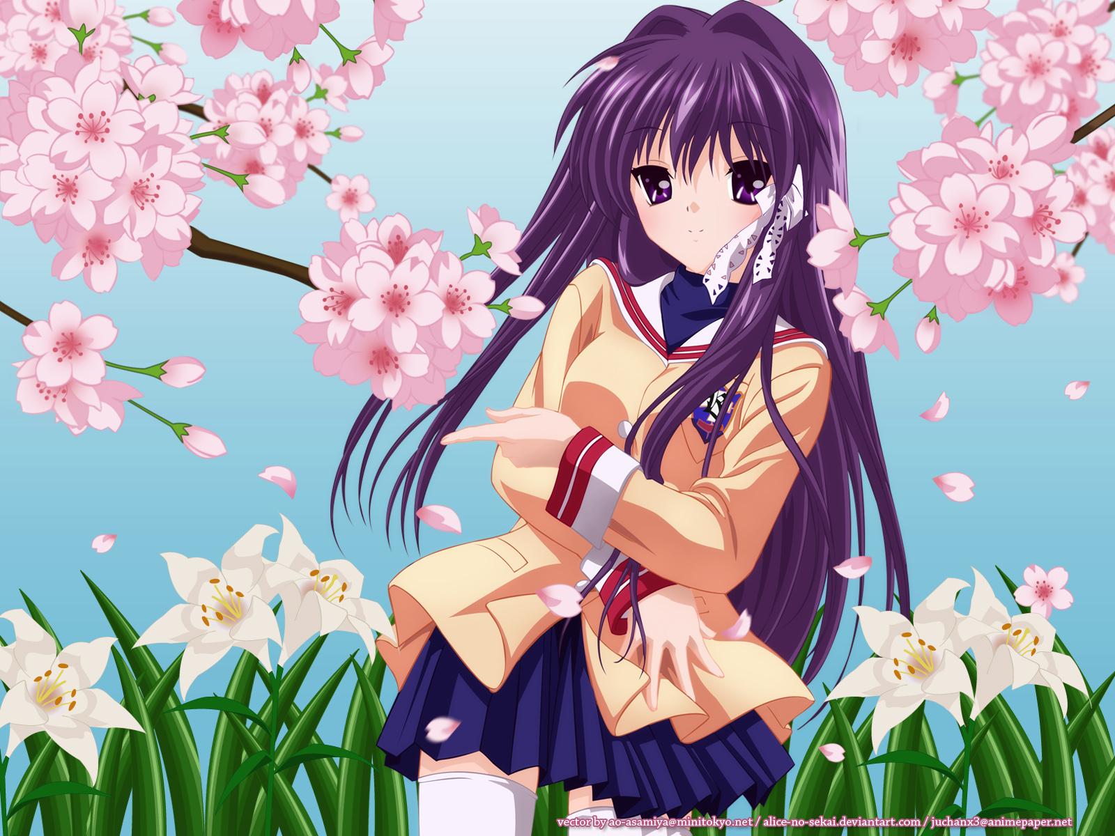 Kyou Fujibayashi Minimal Wallpapers