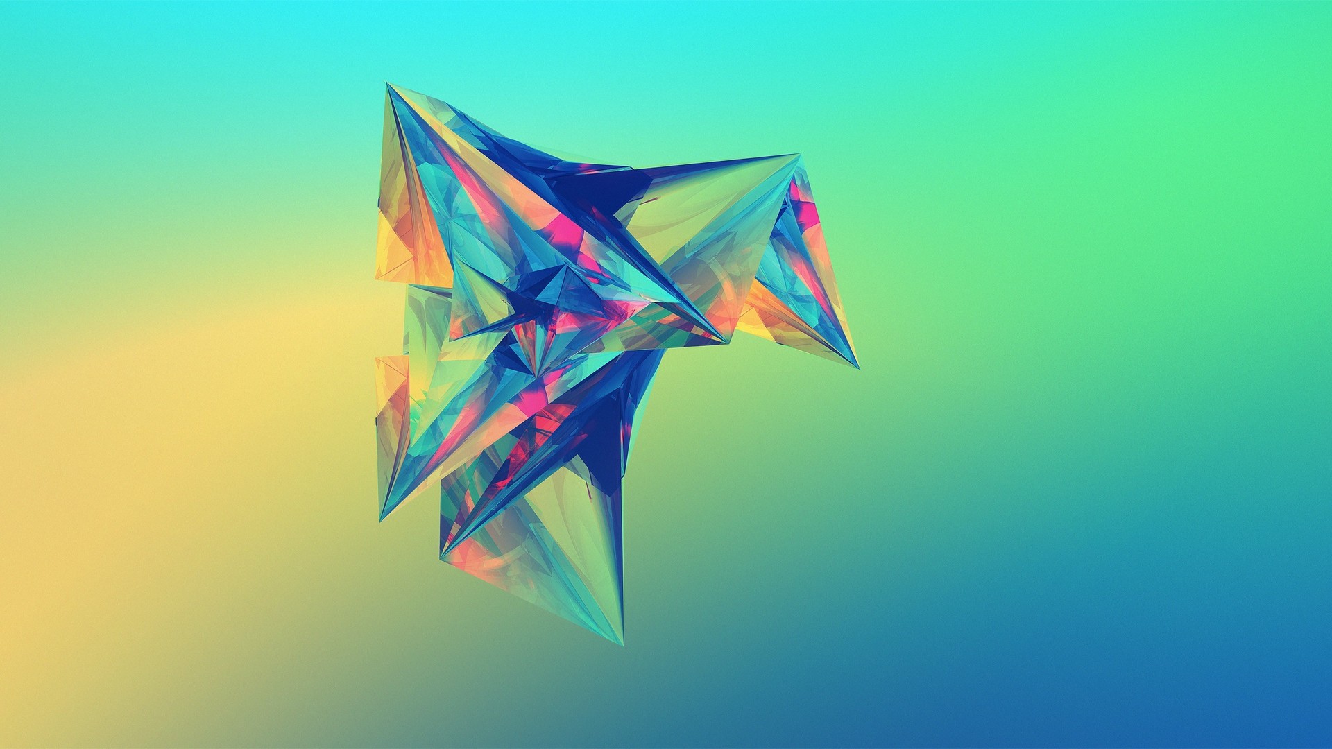 Low Poly Blue Geometry Artwork Wallpapers