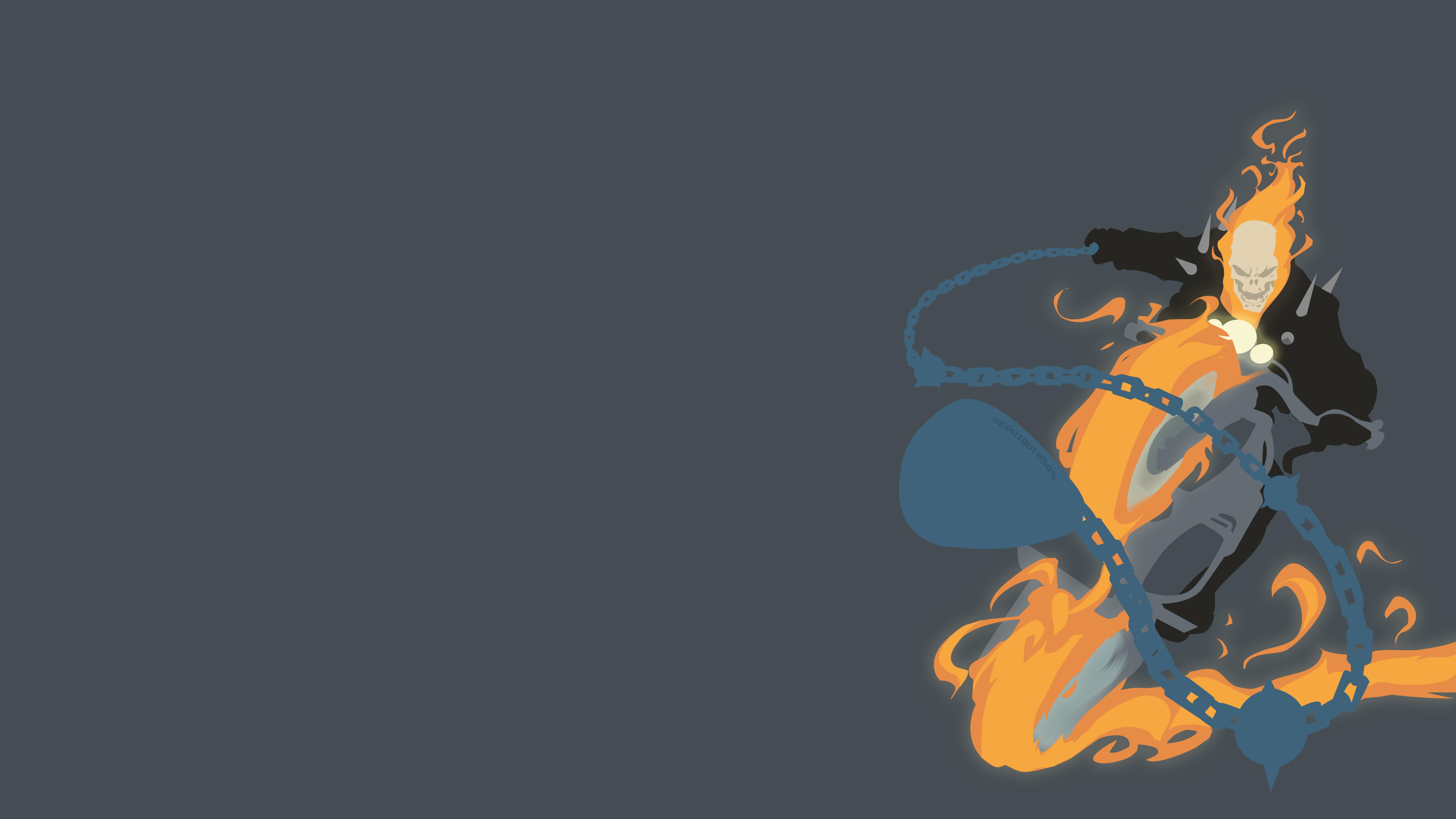 Marvel Ghost Rider Minimalist Wallpapers