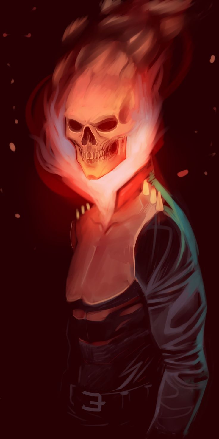 Marvel Ghost Rider Minimalist Wallpapers