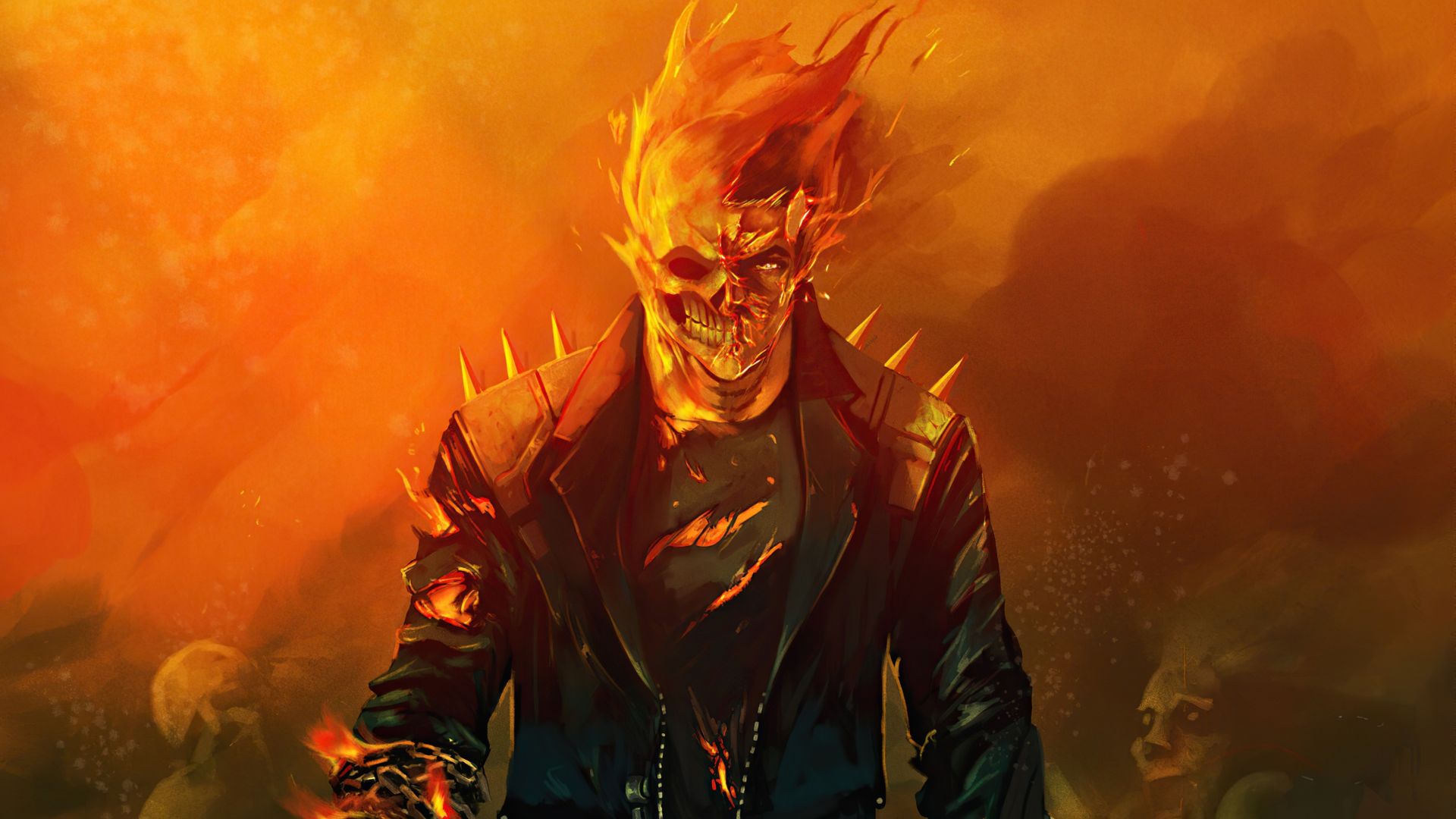 Marvel Ghost Rider Minimalist Wallpapers