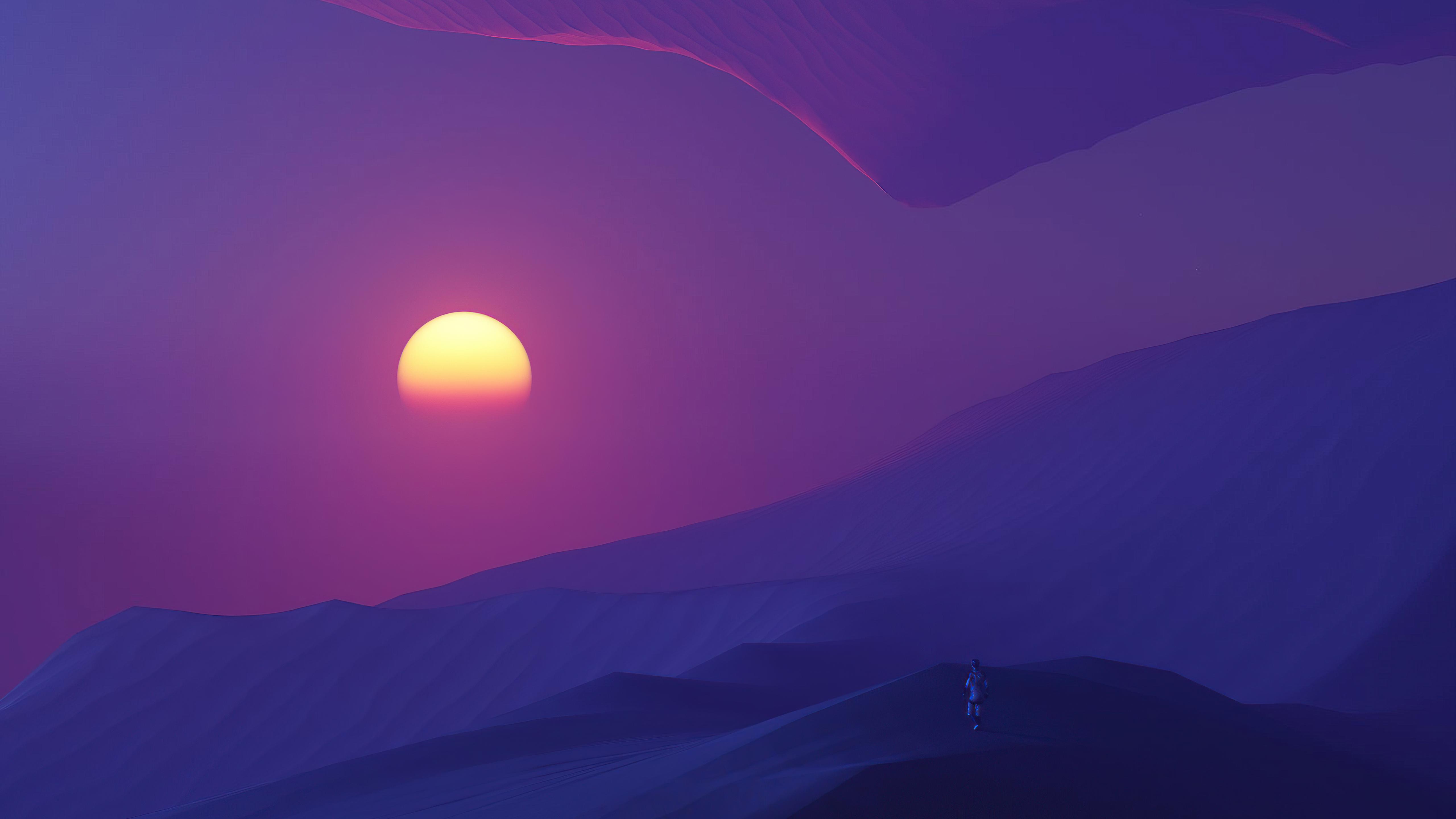 Minimal Artistic Desert Sunset Wallpapers