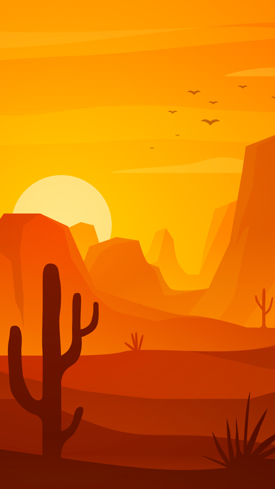 Minimal Artistic Desert Sunset Wallpapers