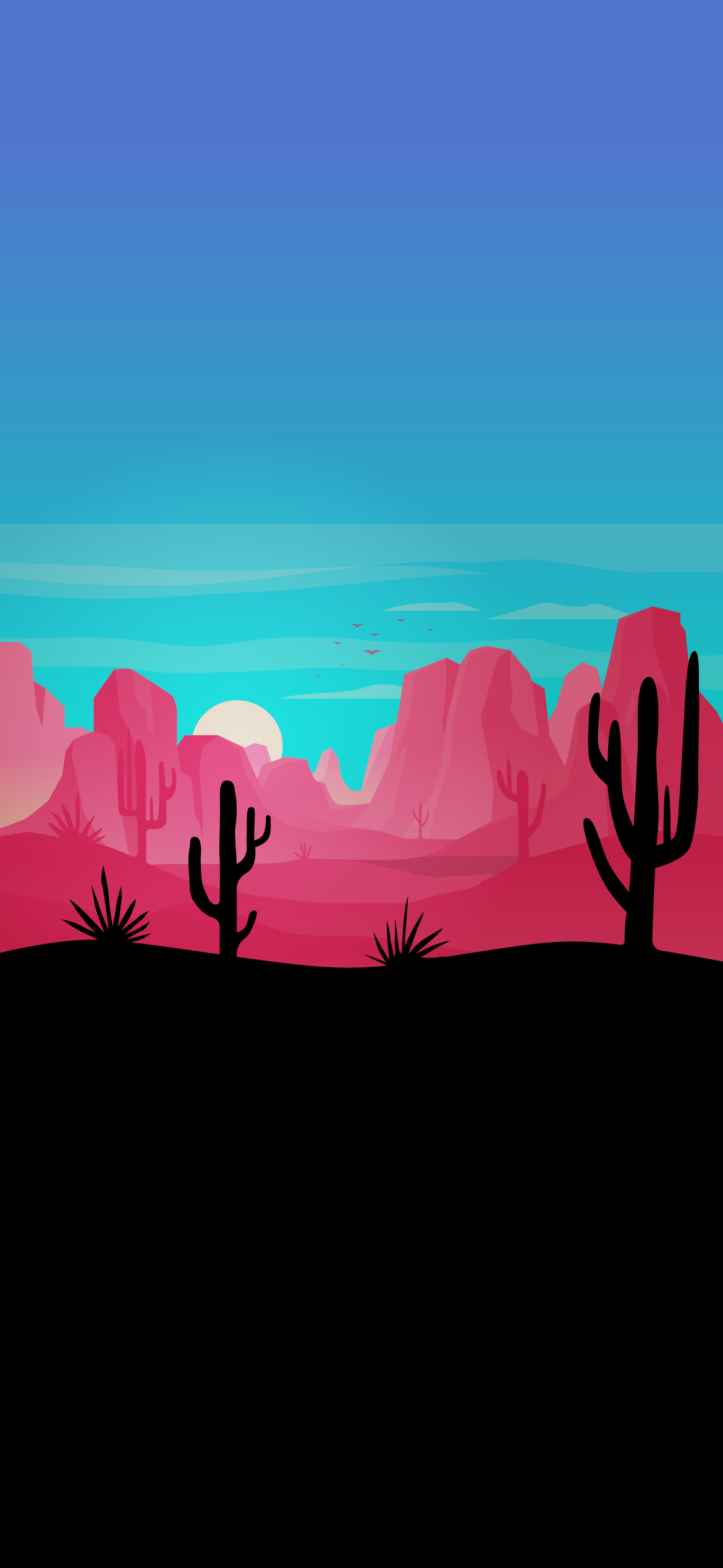 Minimal Artistic Desert Sunset Wallpapers