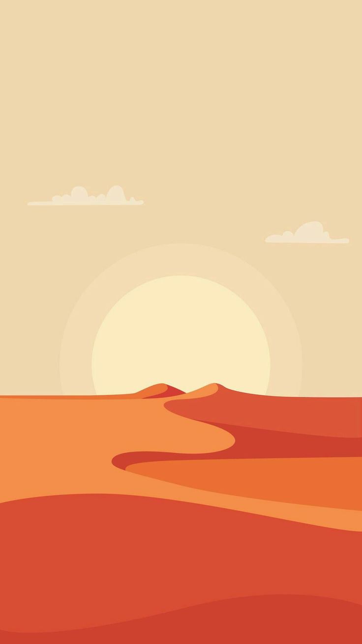 Minimal Artistic Desert Sunset Wallpapers