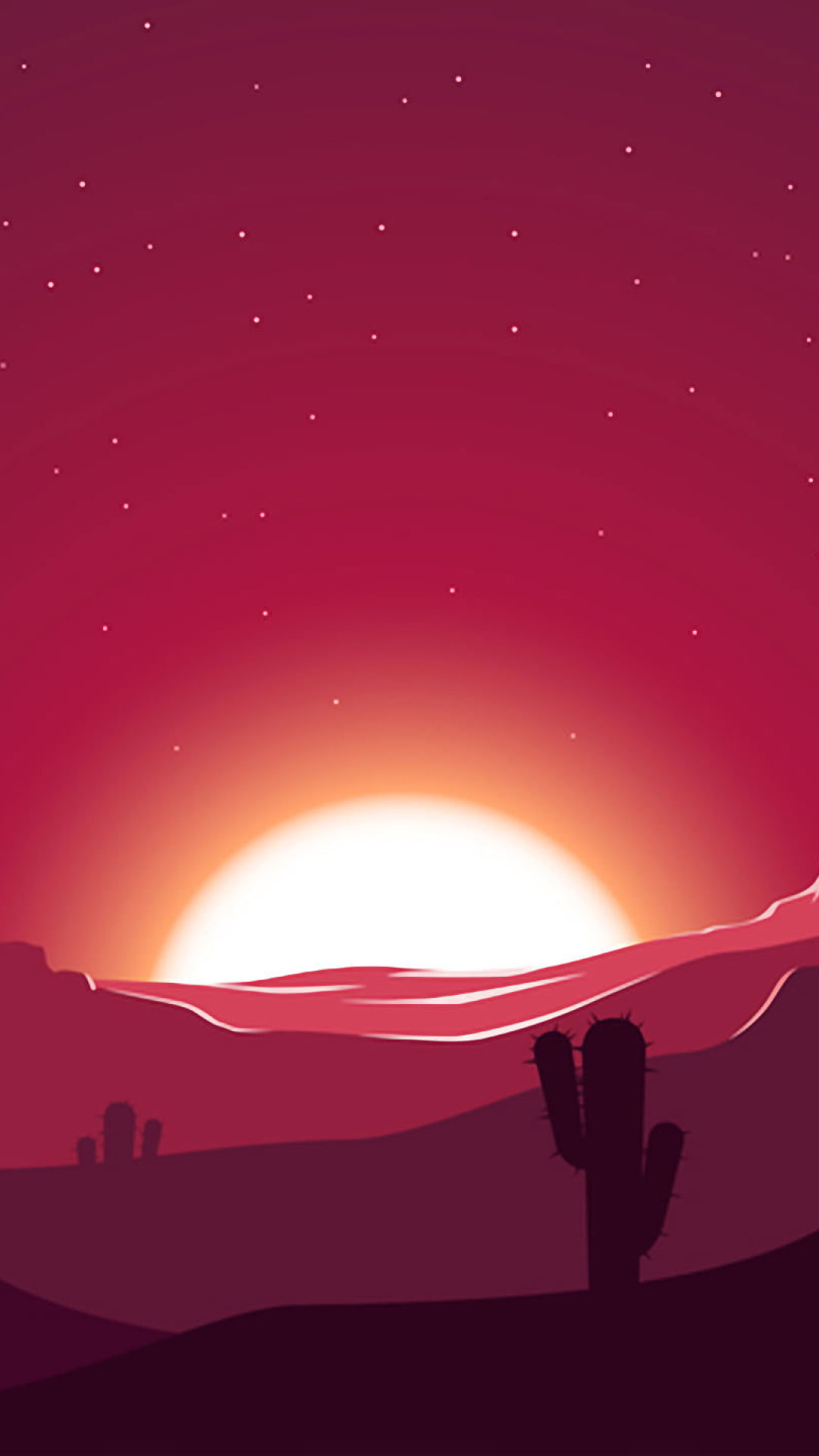 Minimal Artistic Desert Sunset Wallpapers