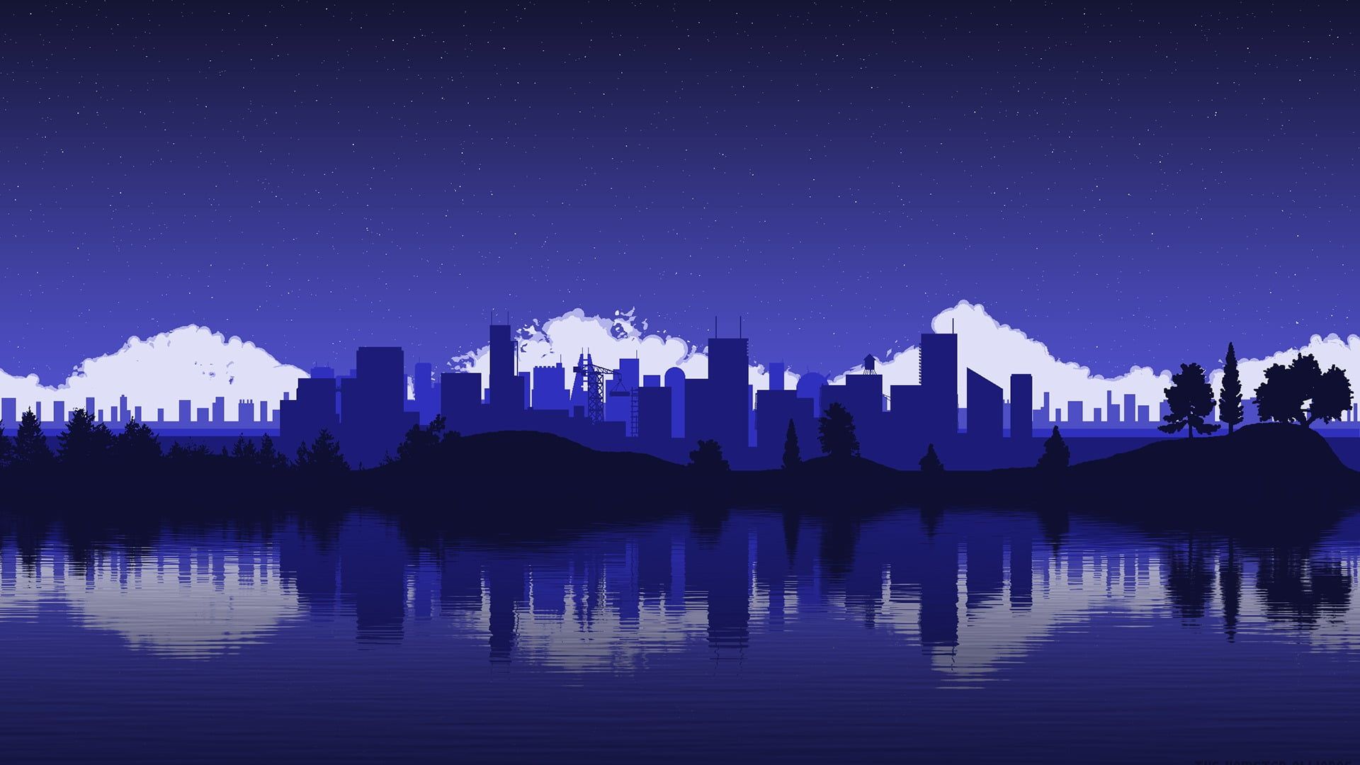 Minimal Digital Cityscape Wallpapers