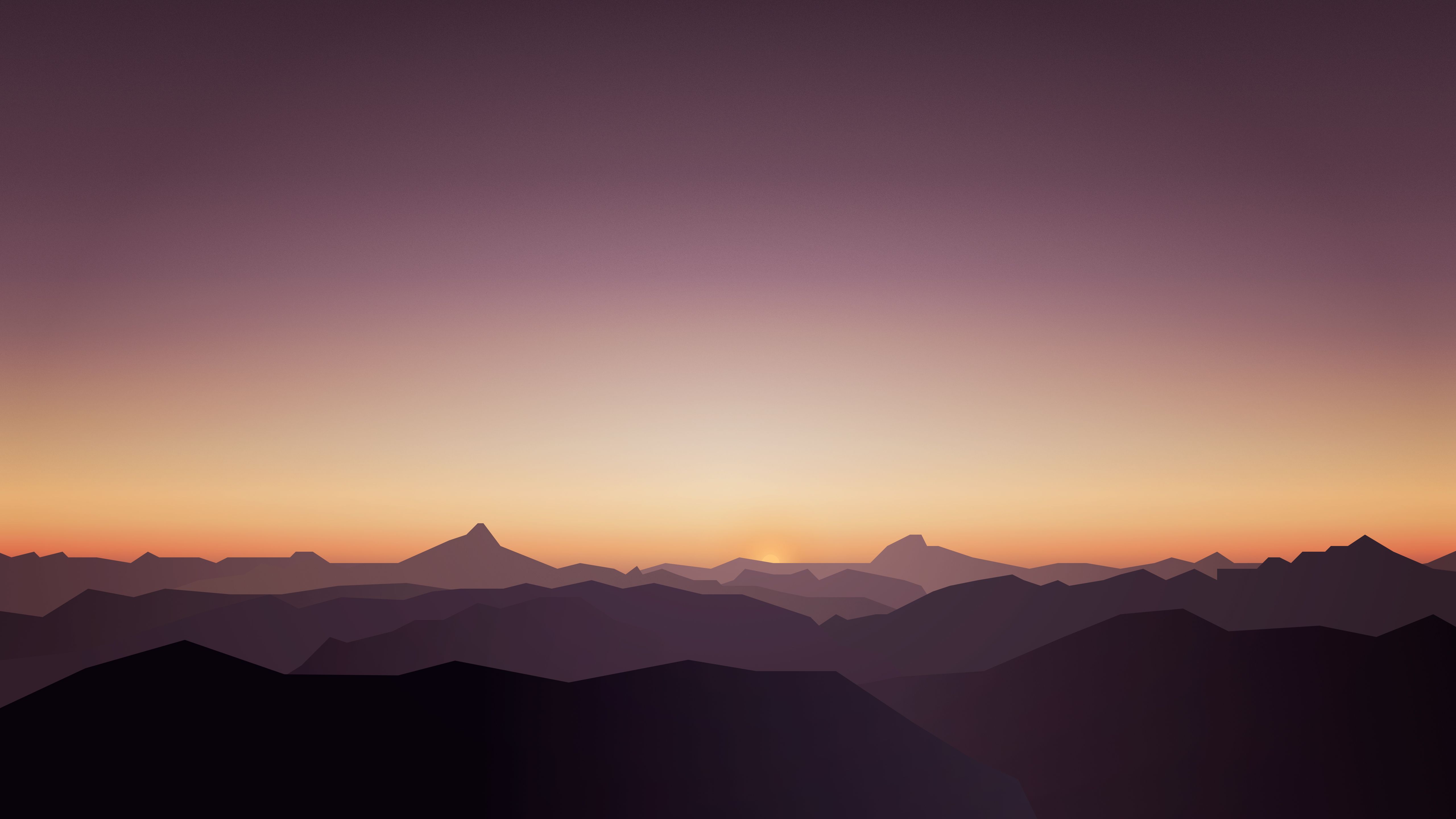 Minimal Mountains In Day Wallpapers