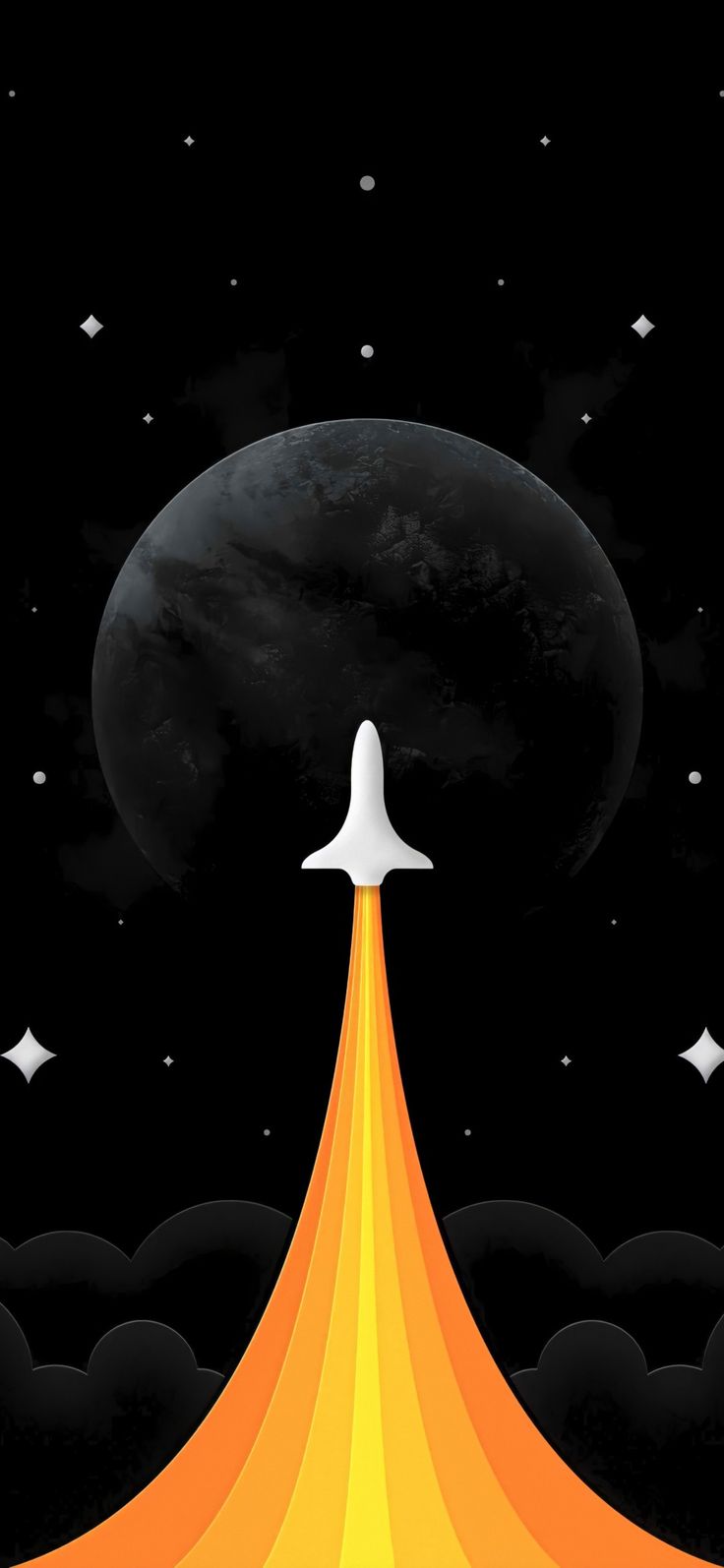 Minimal Rocket In Space Wallpapers