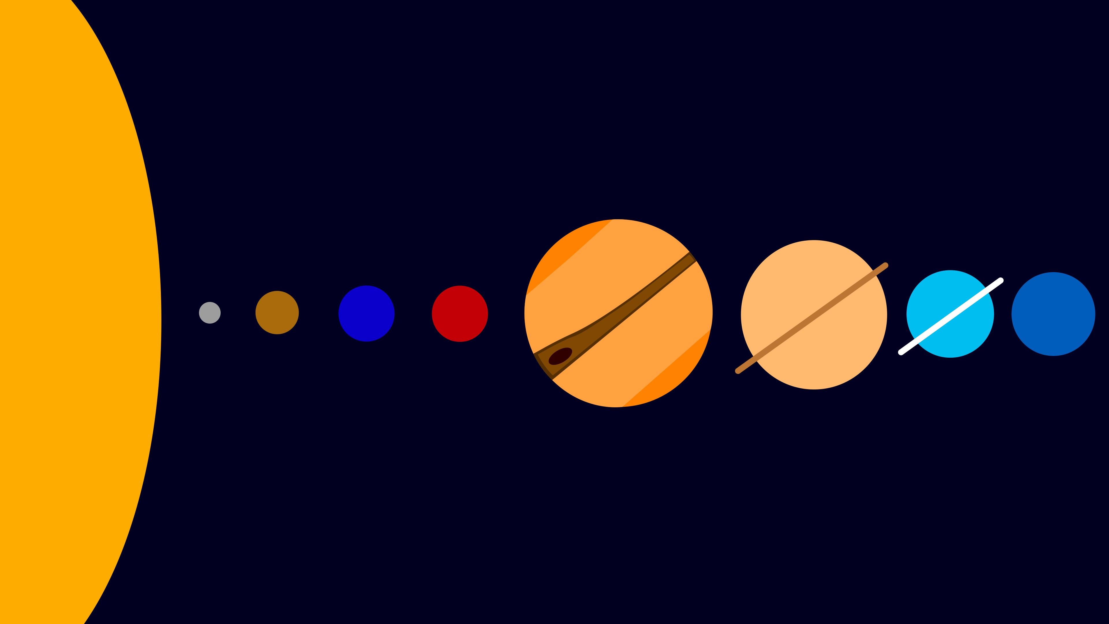 Minimal Solar System Wallpapers