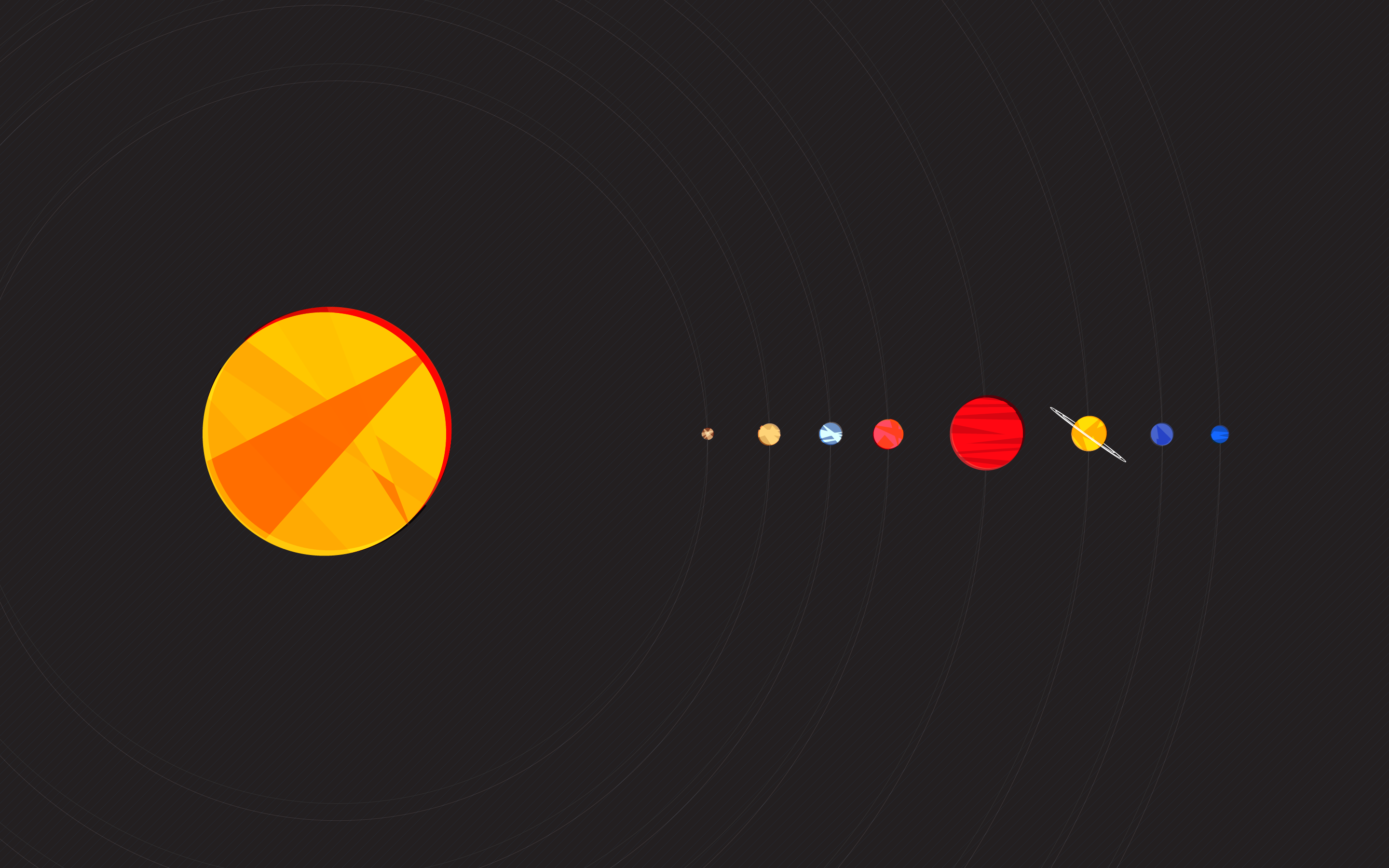 Minimal Solar System Wallpapers