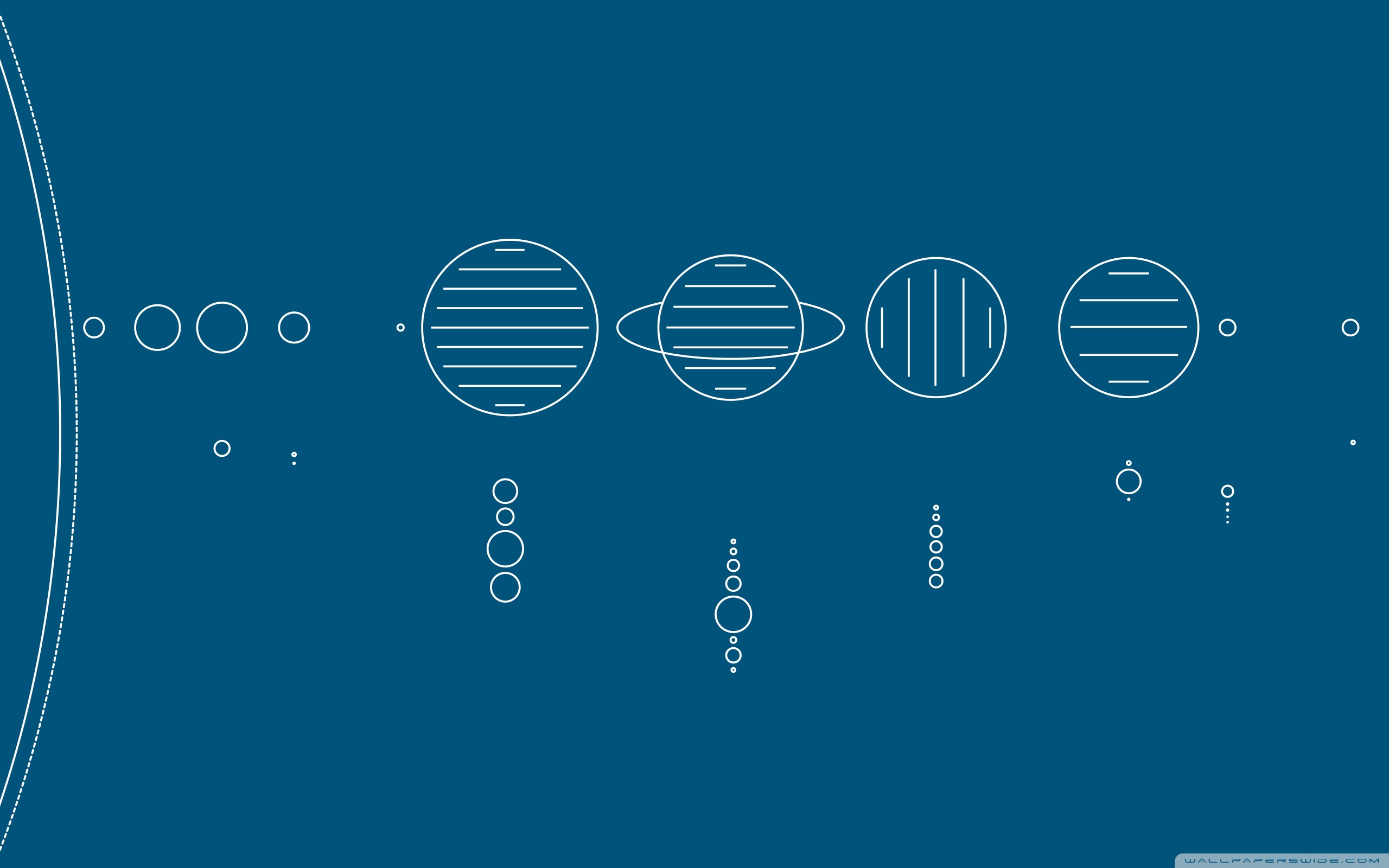 Minimal Solar System Wallpapers