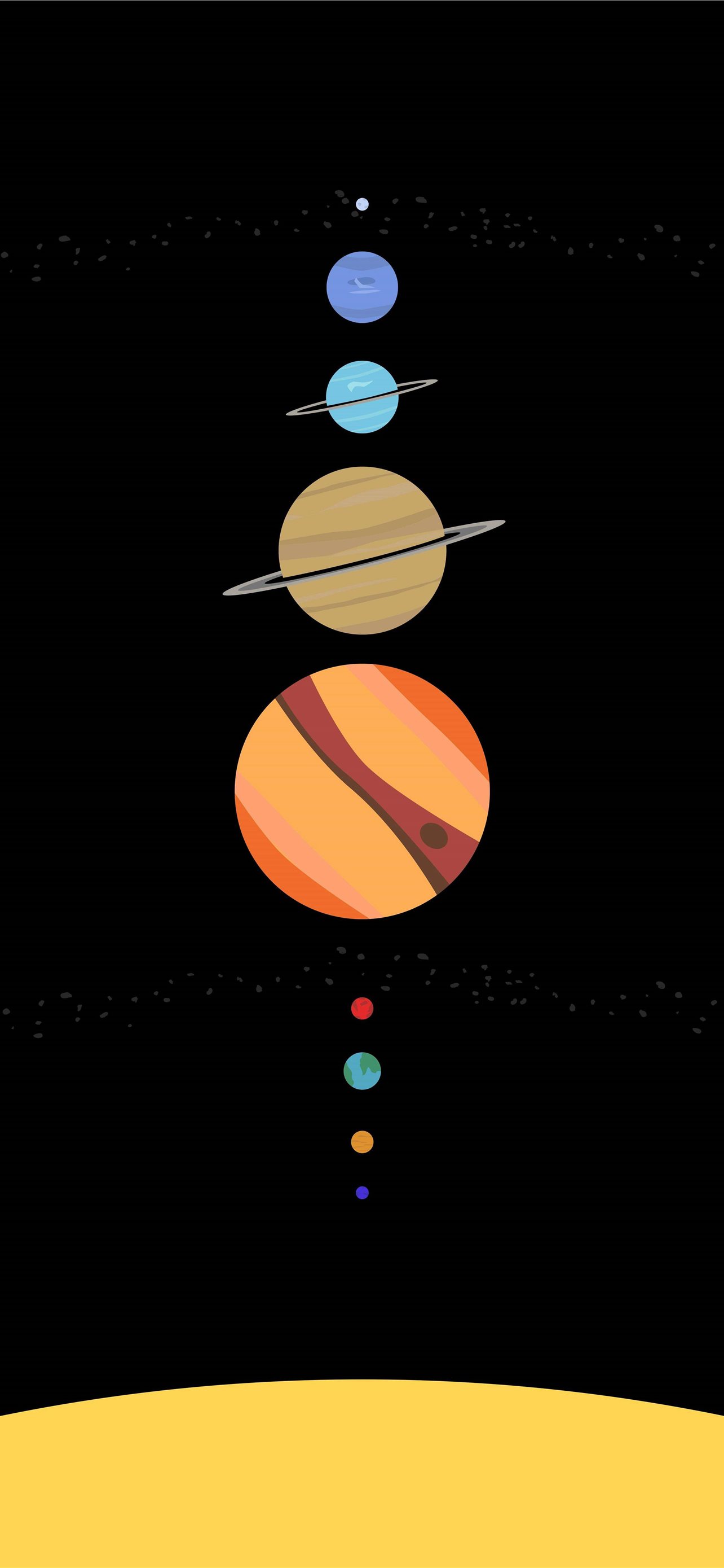 Minimal Solar System Wallpapers