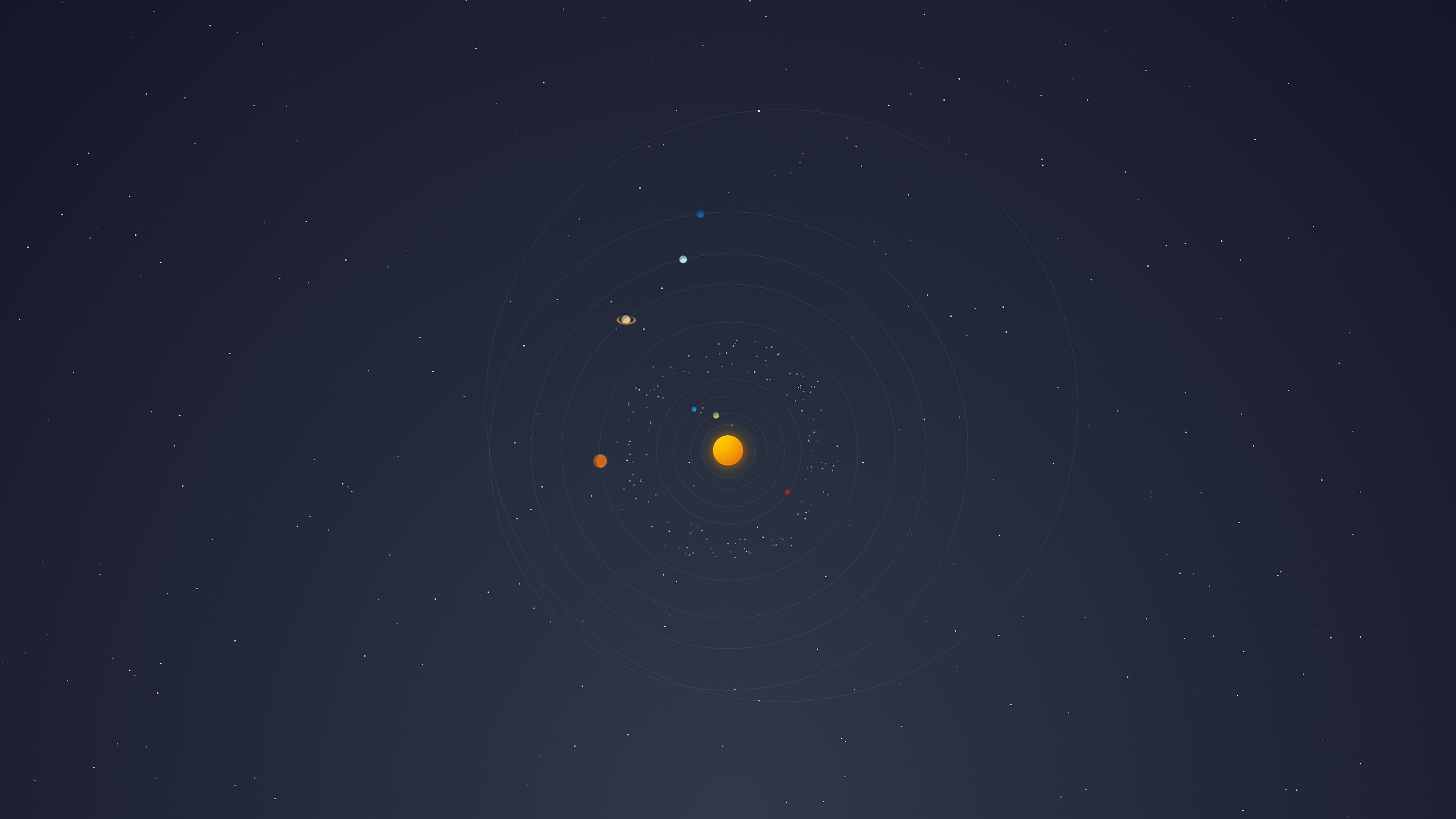 Minimal Solar System Wallpapers